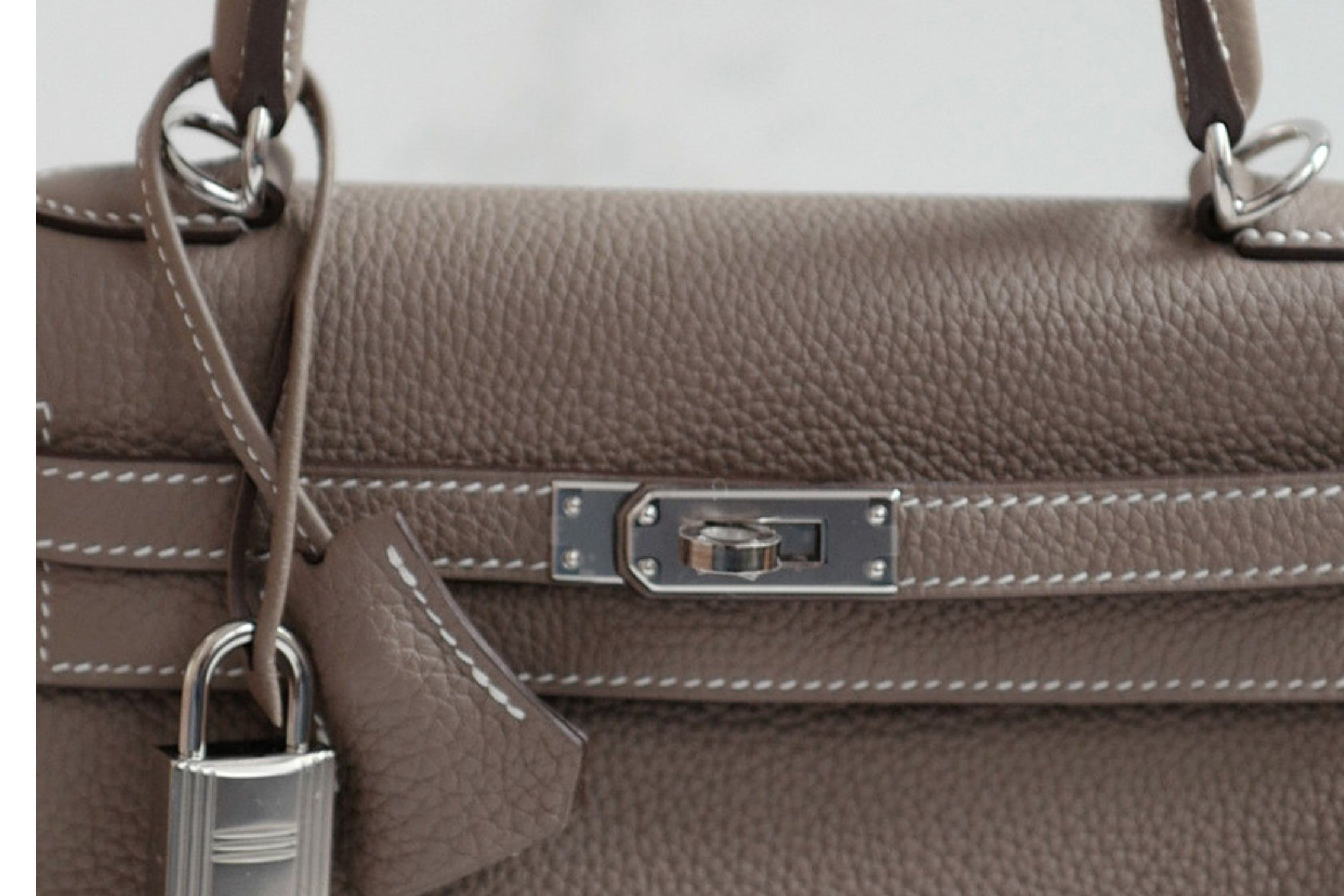 BNIB Hermes Kelly 25 Etoupe Togo Palladium Hardware G Stamp 2026