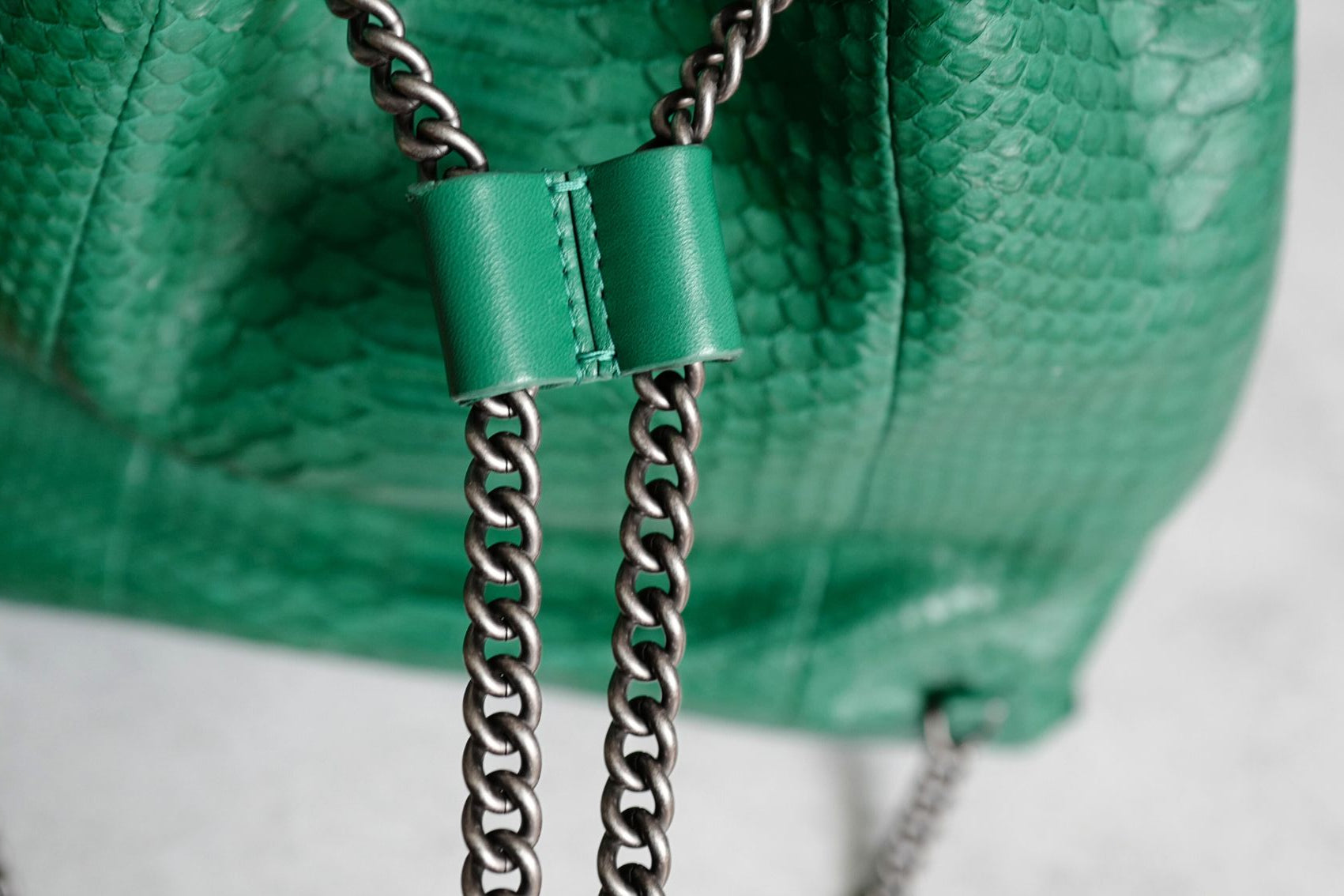 Chanel Gabrielle Backpack Drawstring bag In Phyton Exotic Rare Limited Edition