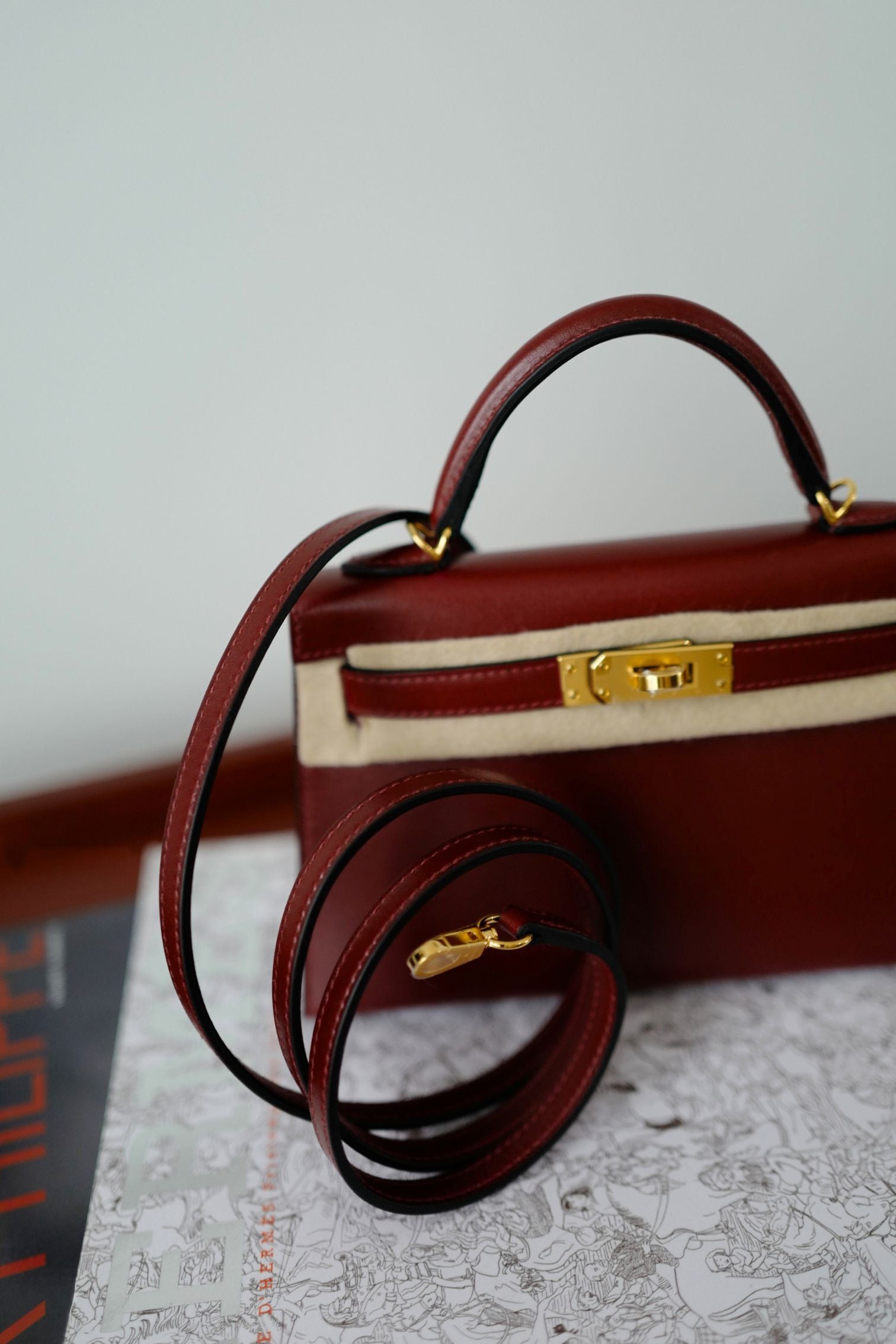 BNIB Hermès Mini Kelly 20 Rouge H Box Calf Leather Gold Hardware K Stamp 2025