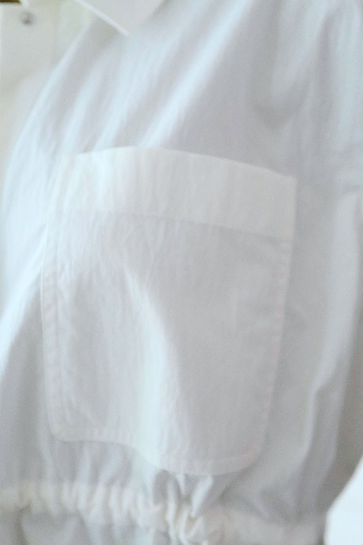 Hermès Chemise Coulissée Sans Manches Blanc Cassé Technical Cotton Size 36