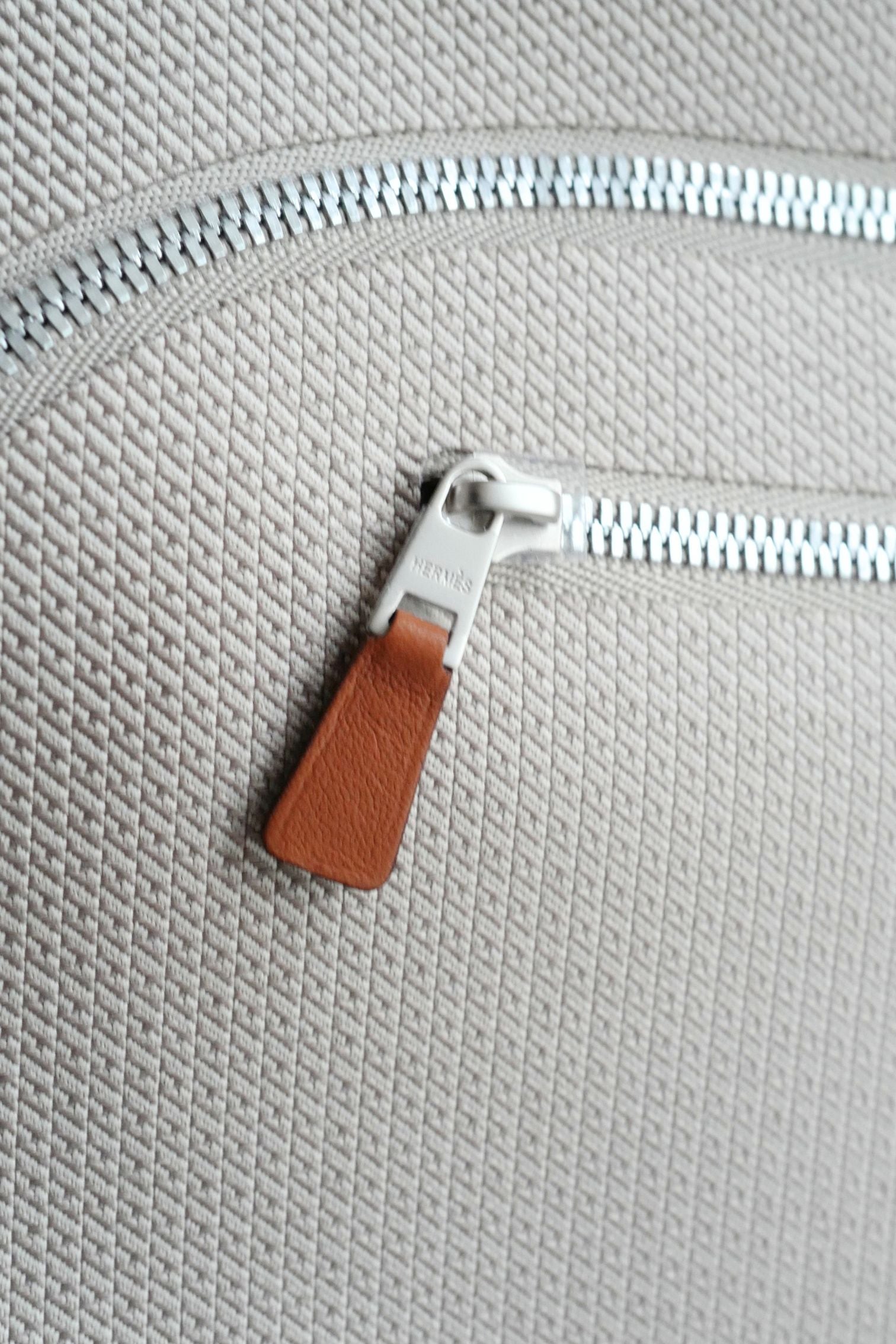 Hermès R.M.S II Cabin Suitcase Toile H Plume Quadrige Étain/Ecru Régate