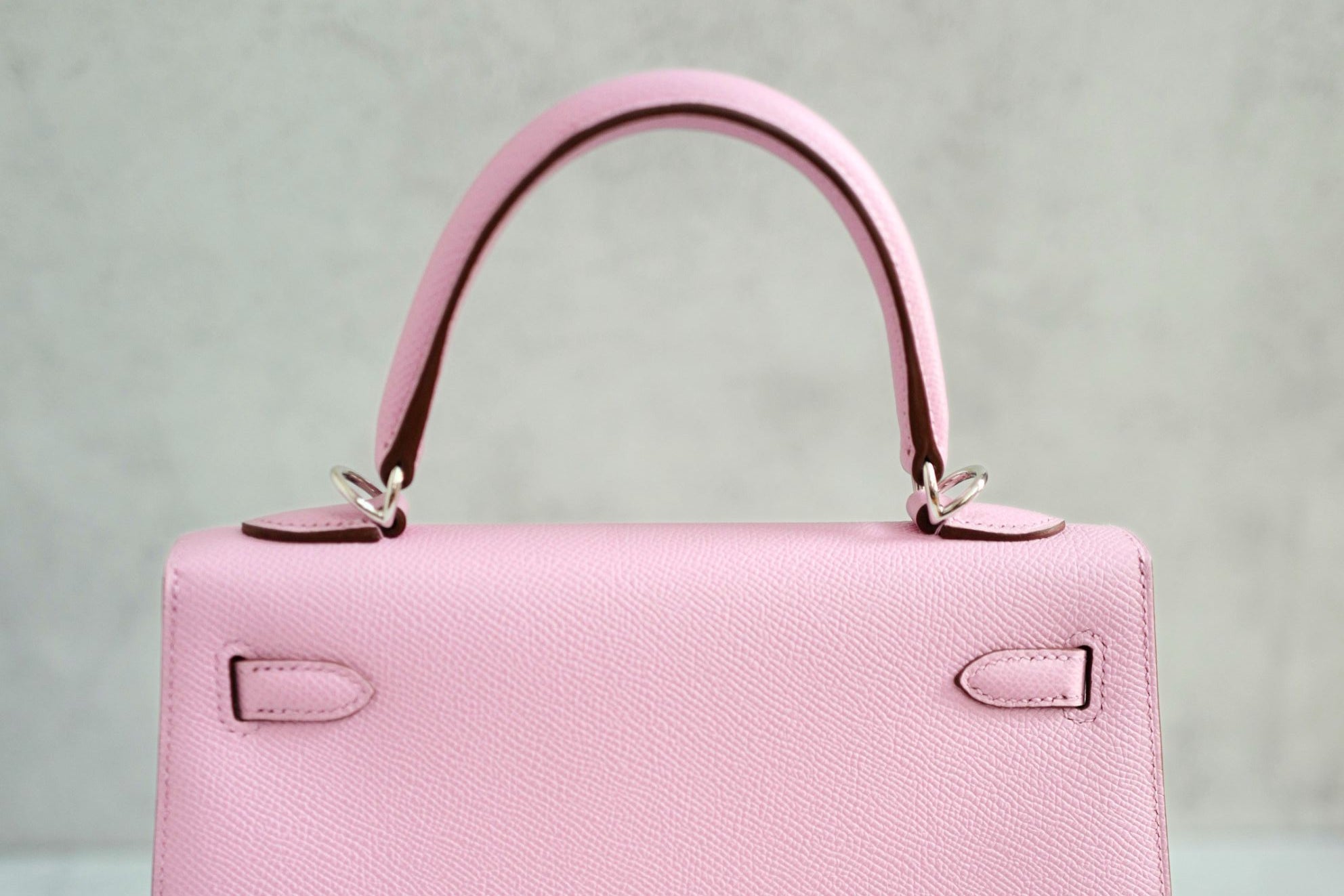 Hermès Kelly 25 Mauve Sylvestre Epsom Sellier Palladium Hardware K Stamp