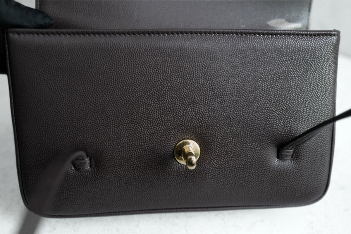 Chanel 26S Preppy Coco 22 Small Brown Grained Calfskin GHW Matthieu Blazy