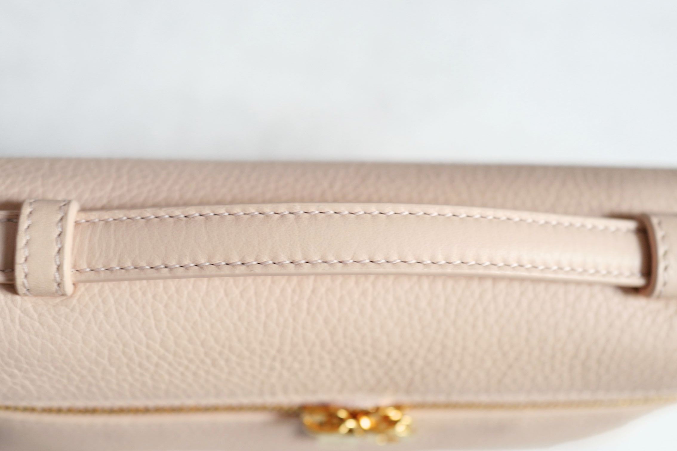 Loro Piana Extra Pocket L19 Vanity Pouch Rose Sakura Pink Calfskin Leather GHW