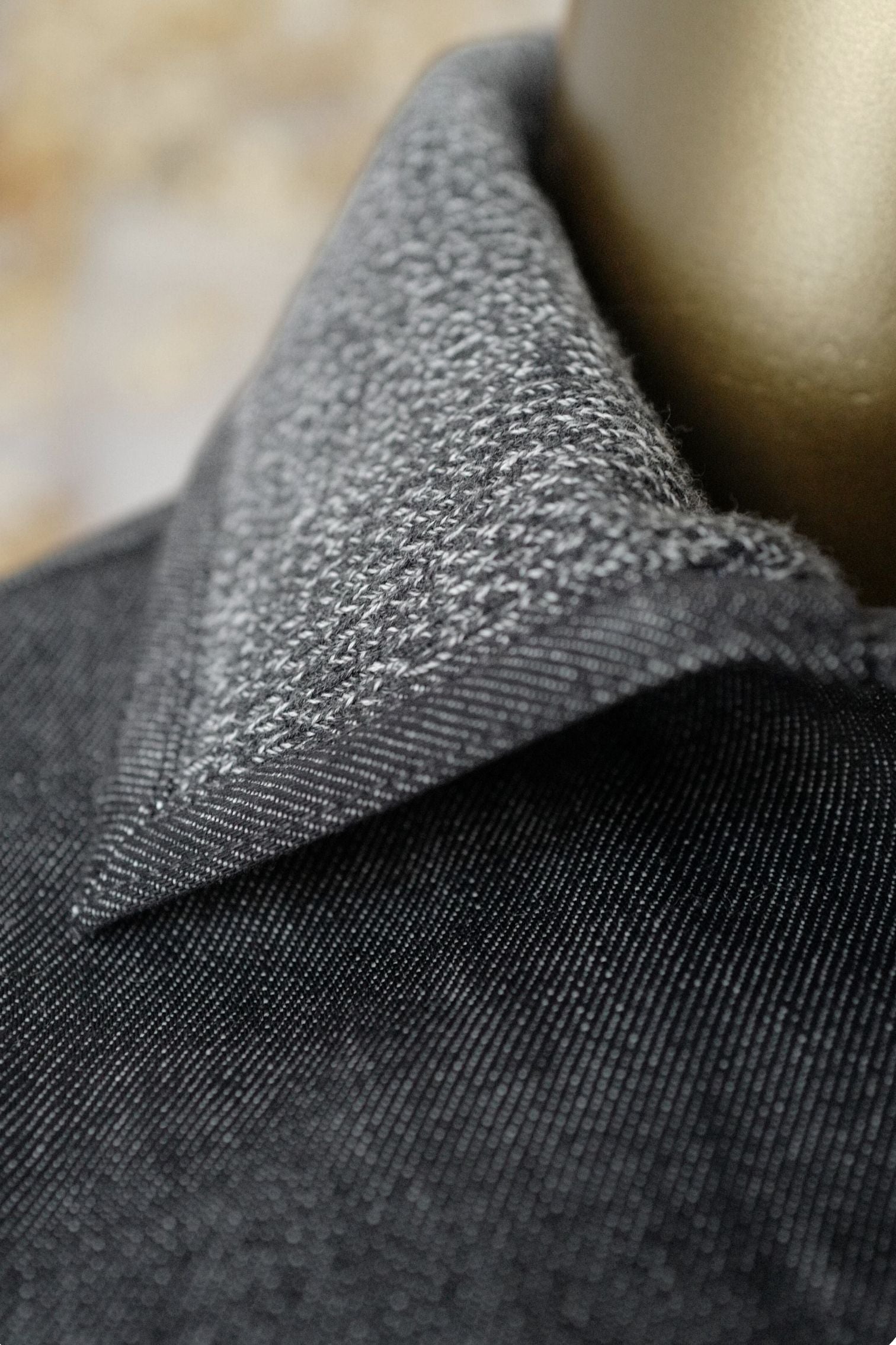 Hermès Sleeveless Vest Jacket Natural Pigment Denim Gris Carbone Size 38