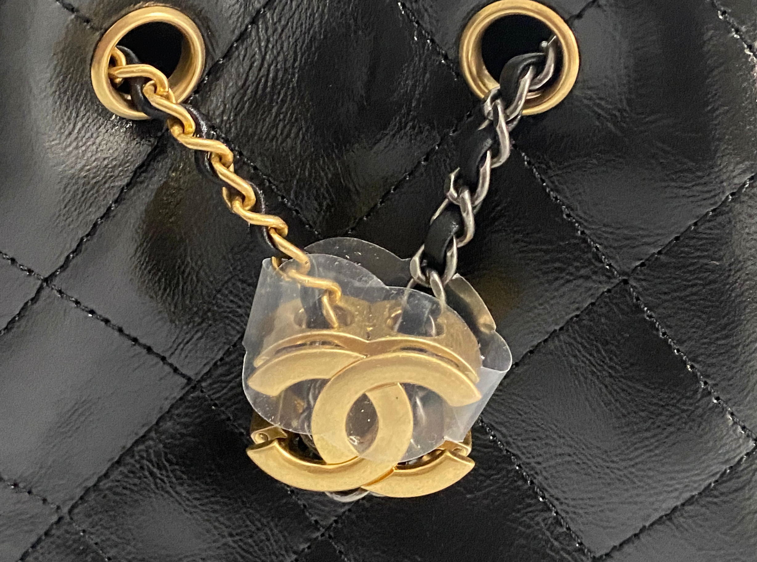 CHANEL 26C Black Mini Lambskin Bag with Mixed Hardware