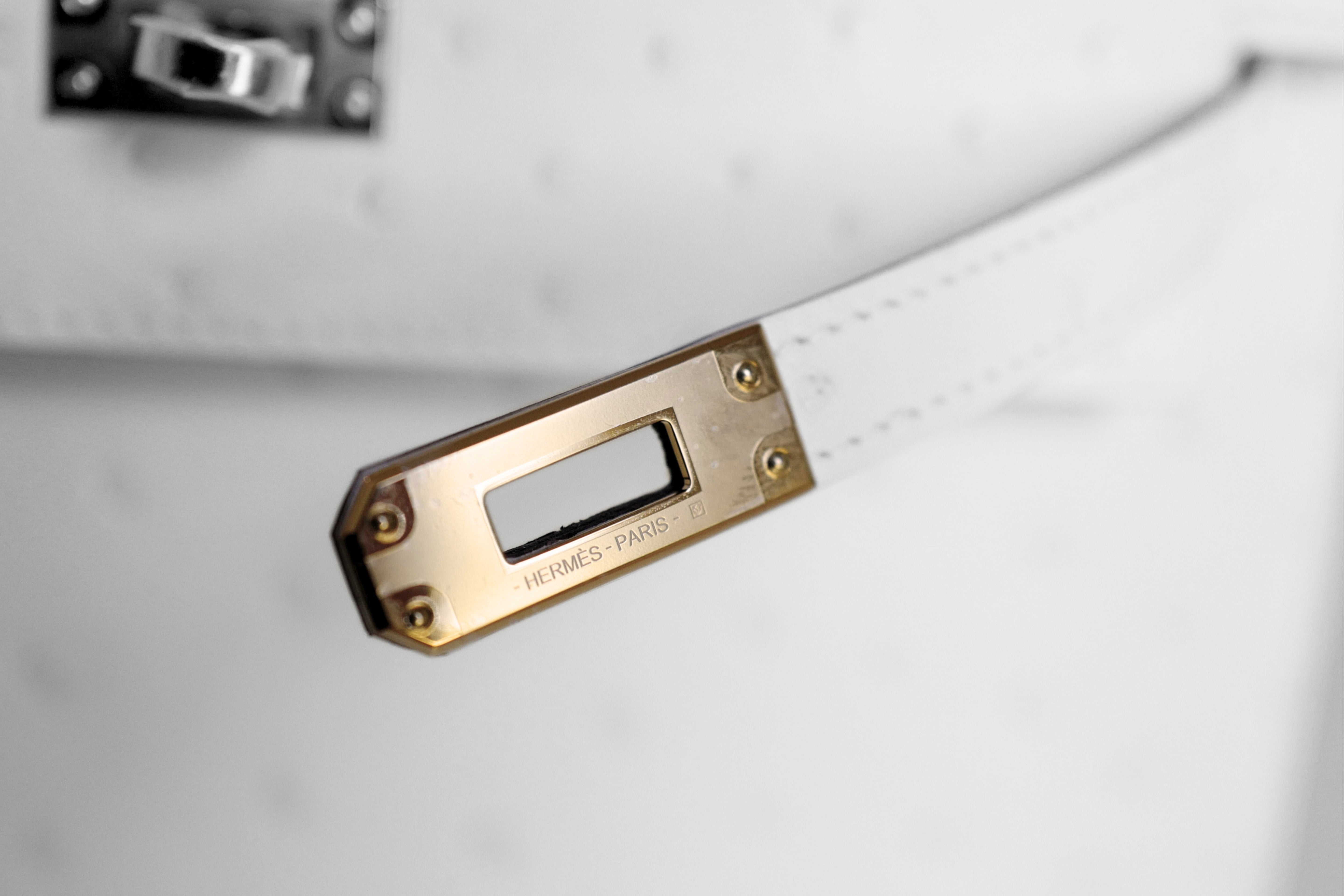Hermès Kelly II 25 Nata Ostrich Sellier Boréale Gold Hardware G Stamp 2026