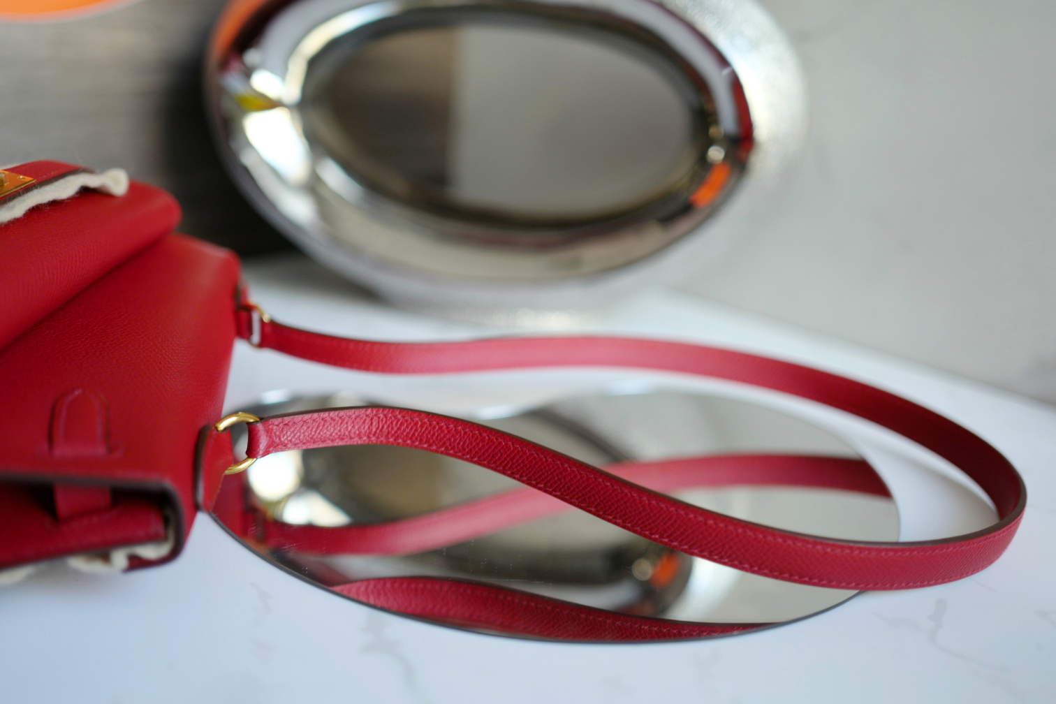 BNIB Hermès Kelly Désordre 20 Bag Rouge Pigment Epsom Leather with Gold Hardware