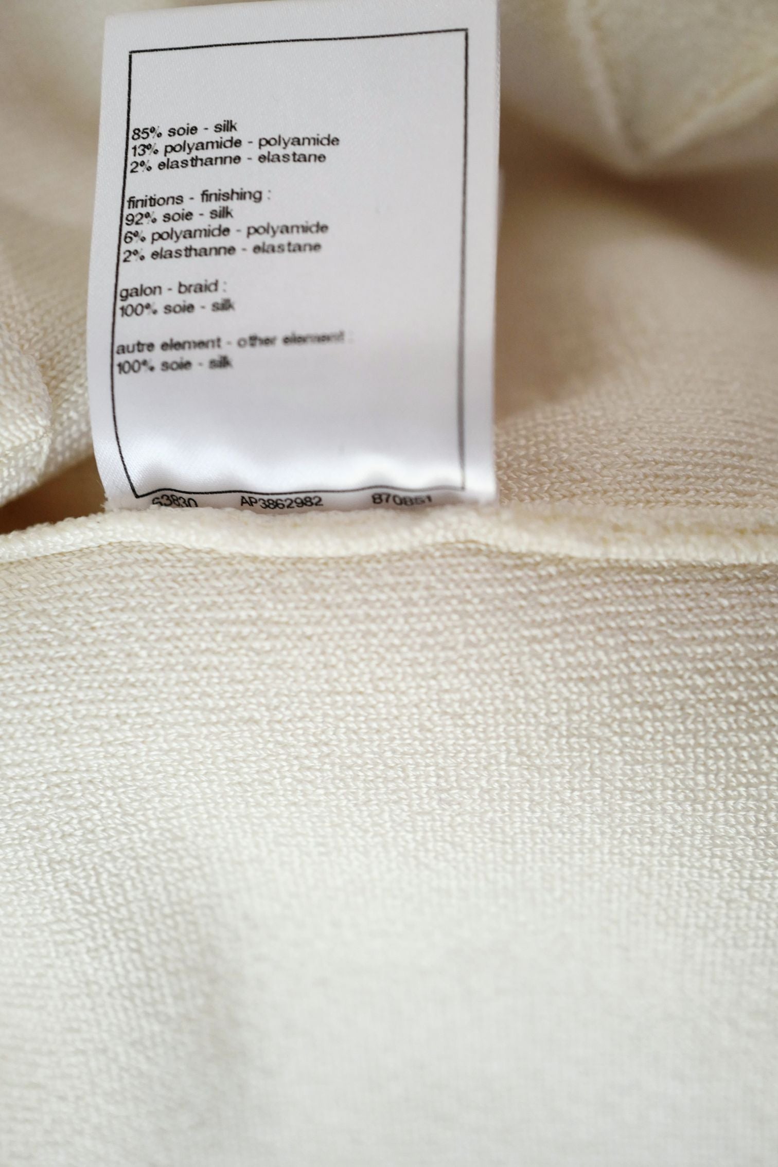 NEW Chanel Métiers d’art 2026 Collection Jacket Ivory in Silk Size 36