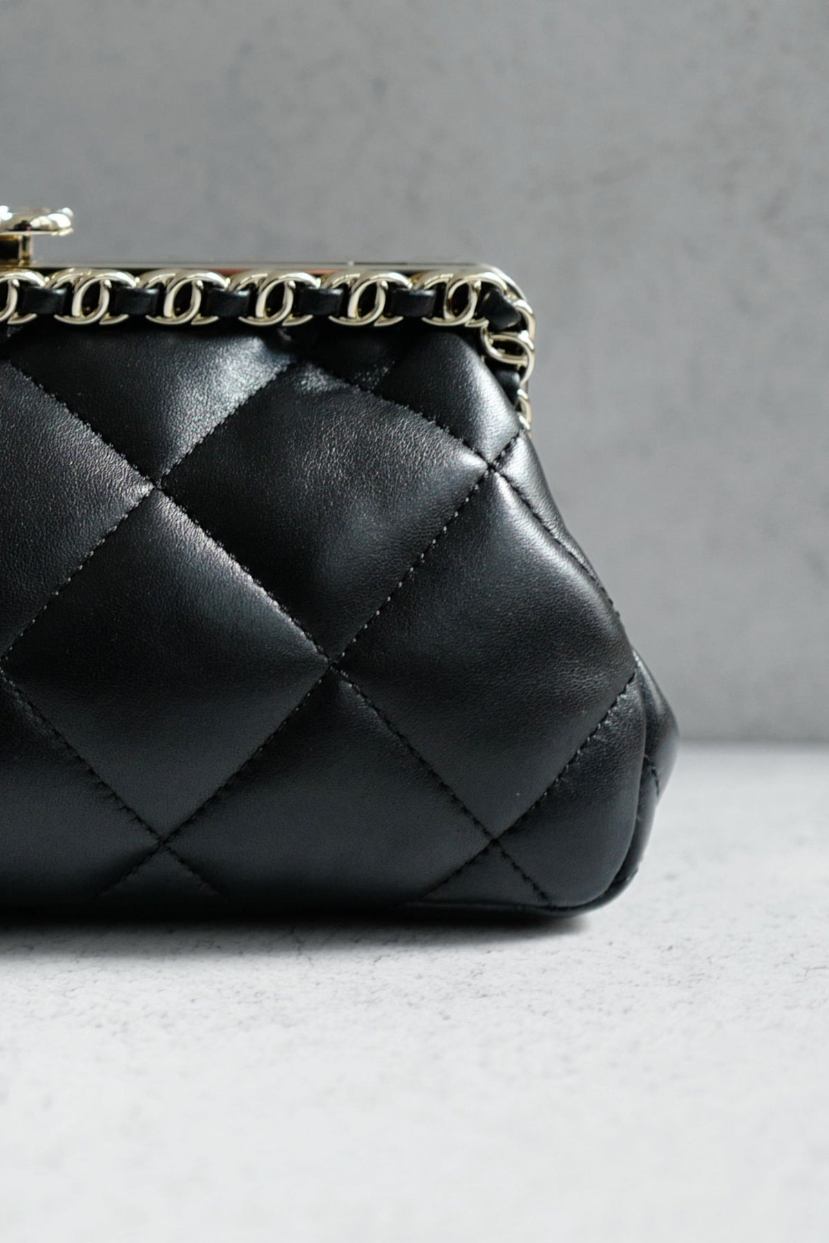 BNIB Chanel 24P Clutch On Chain Lambskin With CC Champagne Gold Hardware