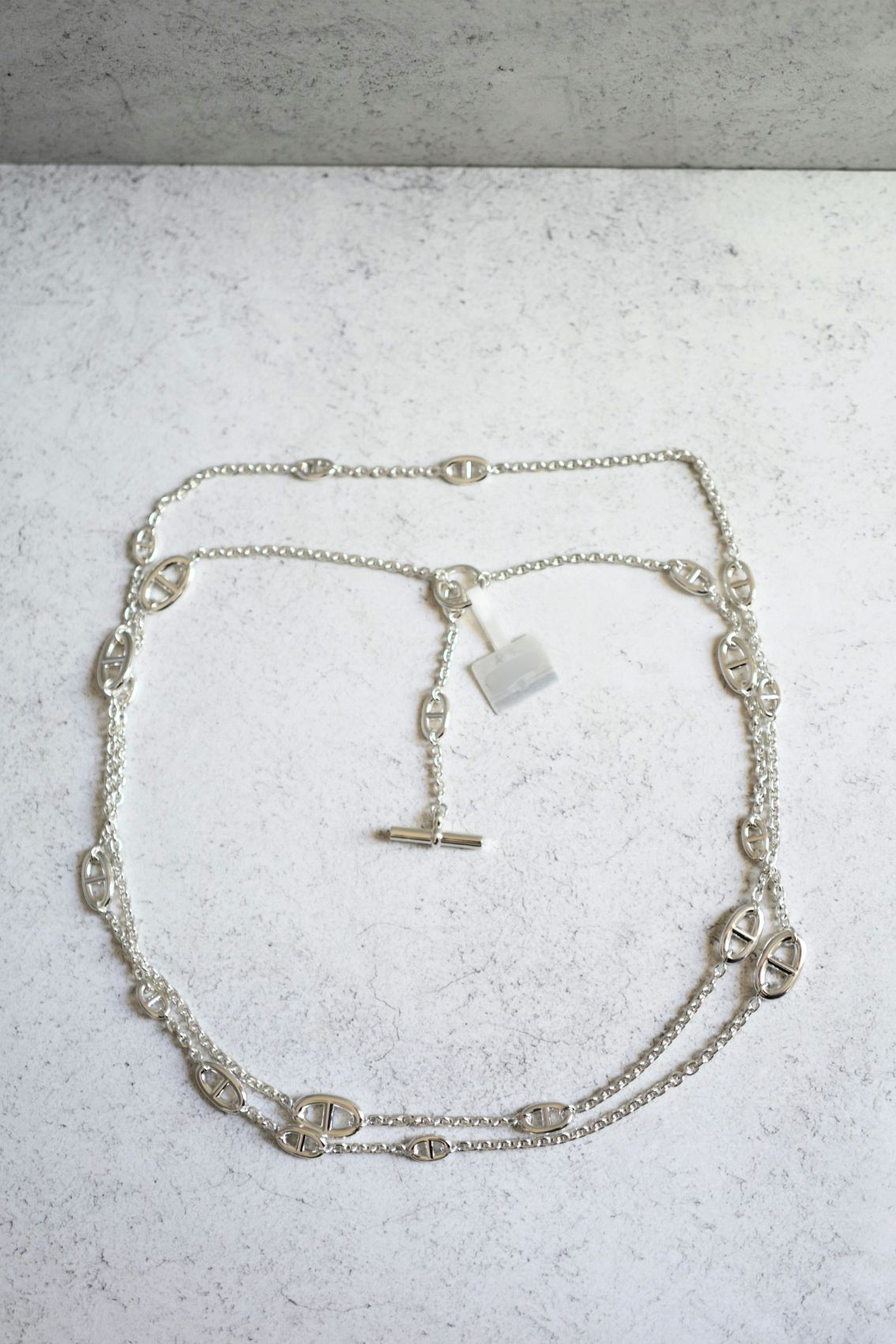 Hermès Farandole Long Necklace 160 Sterling Silver