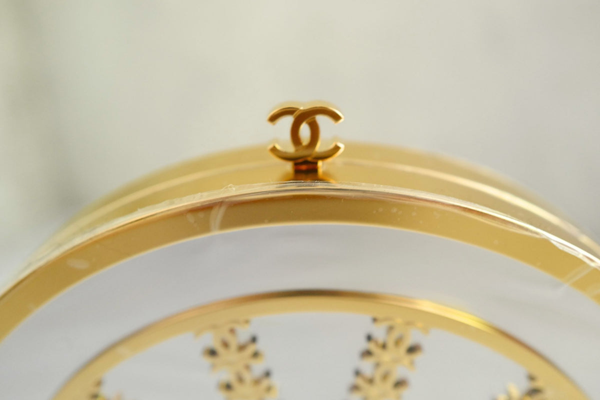 NEW Chanel 26A Metiers d’art Elevator Minaudiere Clutch Golden Silver Gold Hardware