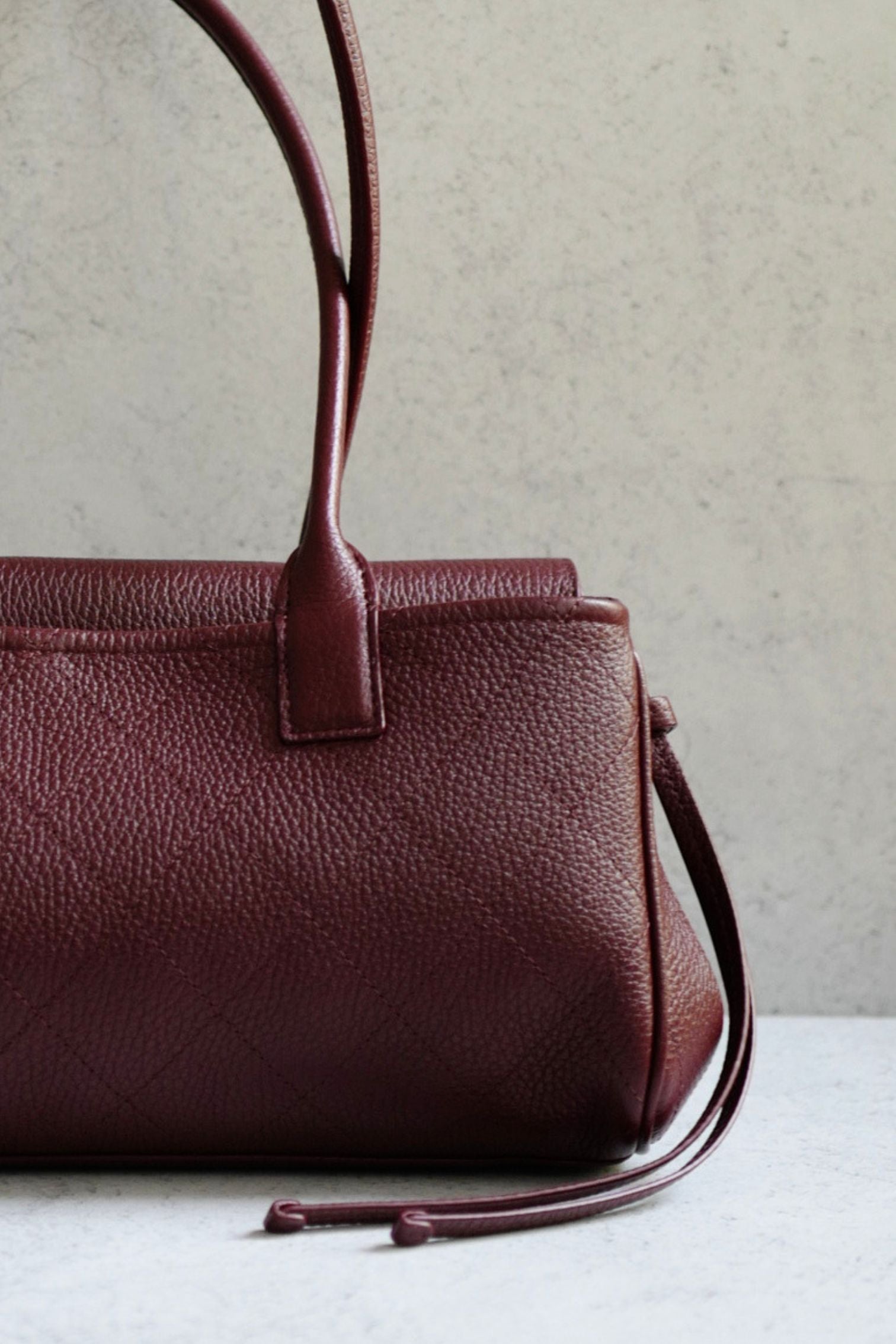 Chanel 26s Small Shopping Bag Matthieu Blazy Dark Burgundy Calfskin GHW