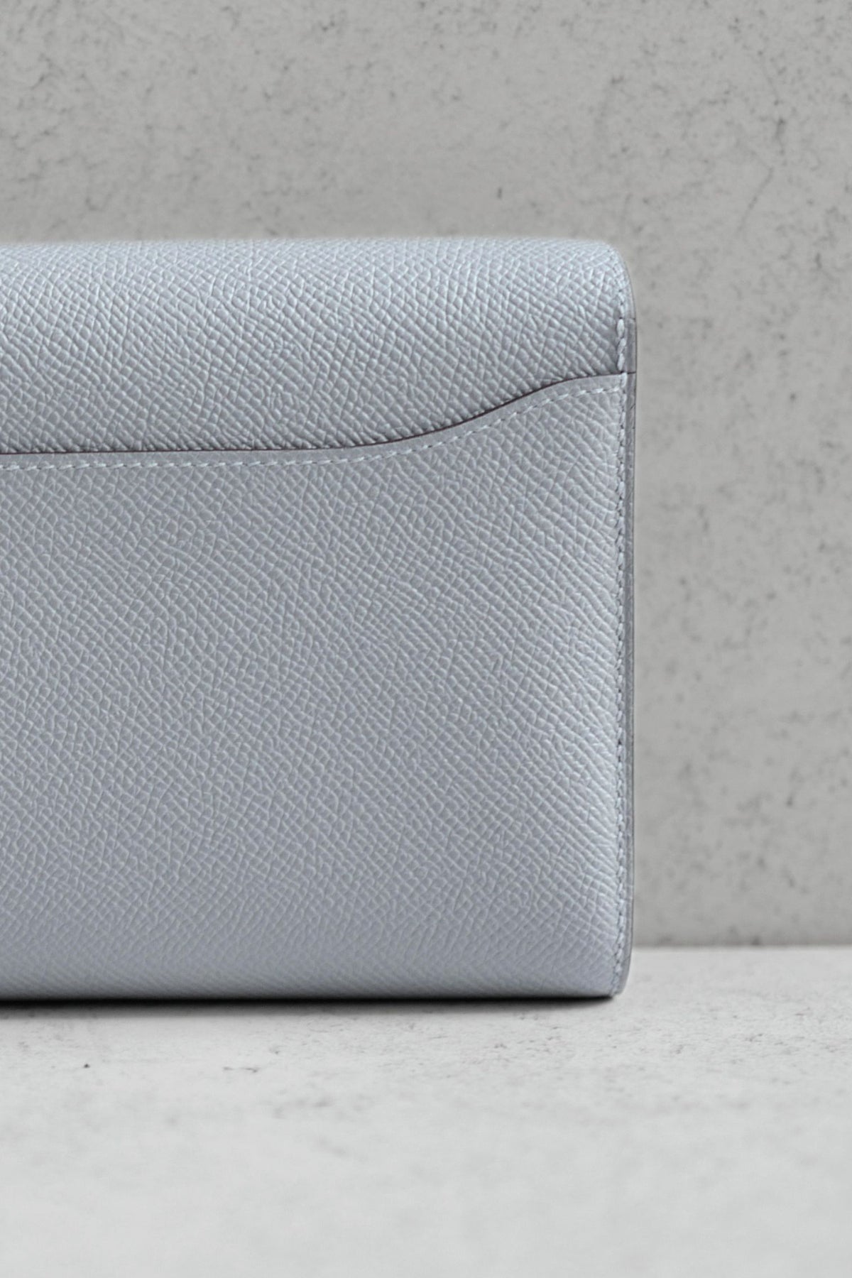 BNIB Hermes Constance To Go Wallet Gris Pantin Epsom Calfskin Palladium Hardware