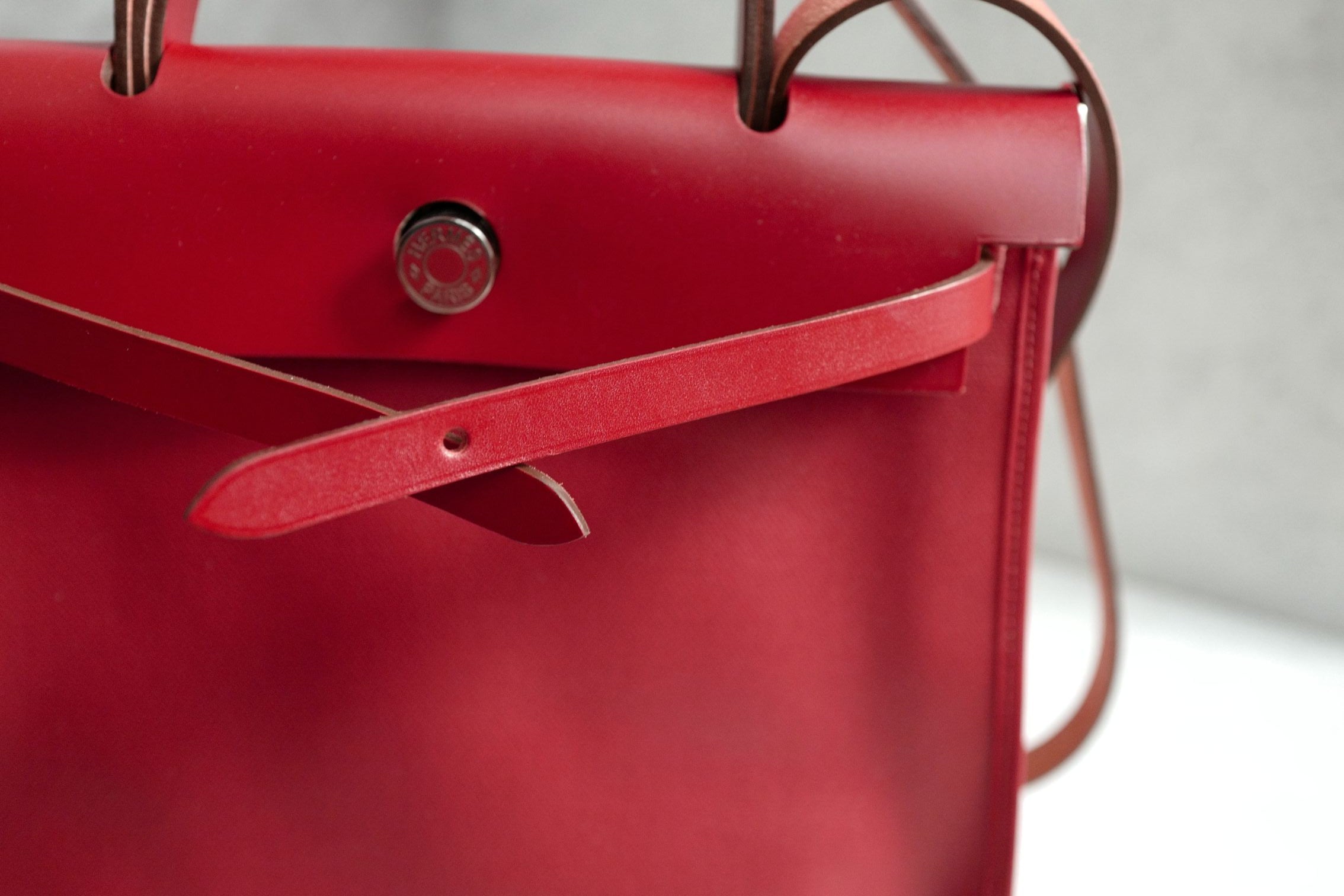 BNIB Hermes Herbag Zip 31 Berline Rouge Piment Waterproof