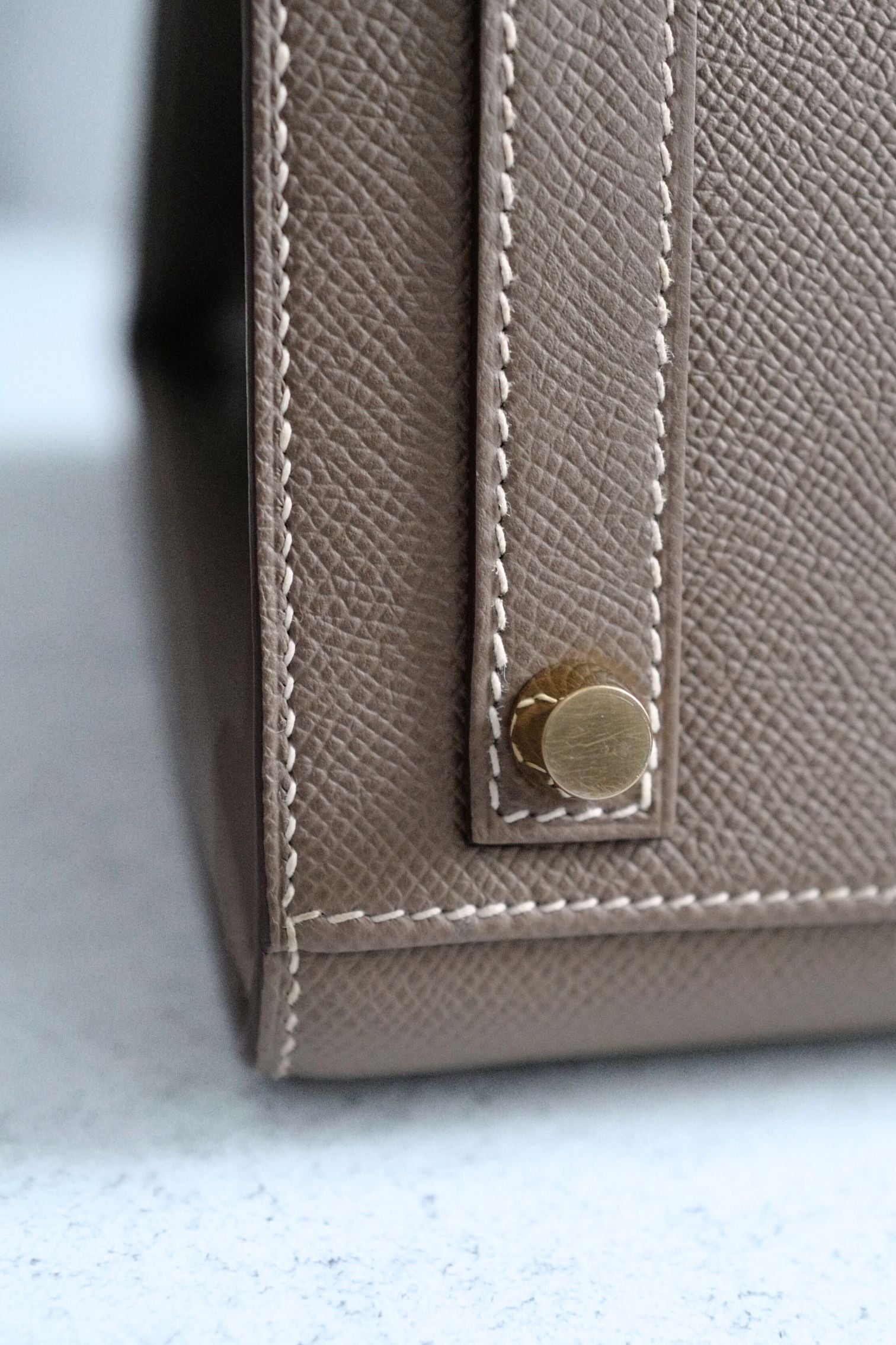 Hermès Birkin 30 Etoupe Epsom Leather Sellier with Gold HW Stamp Z