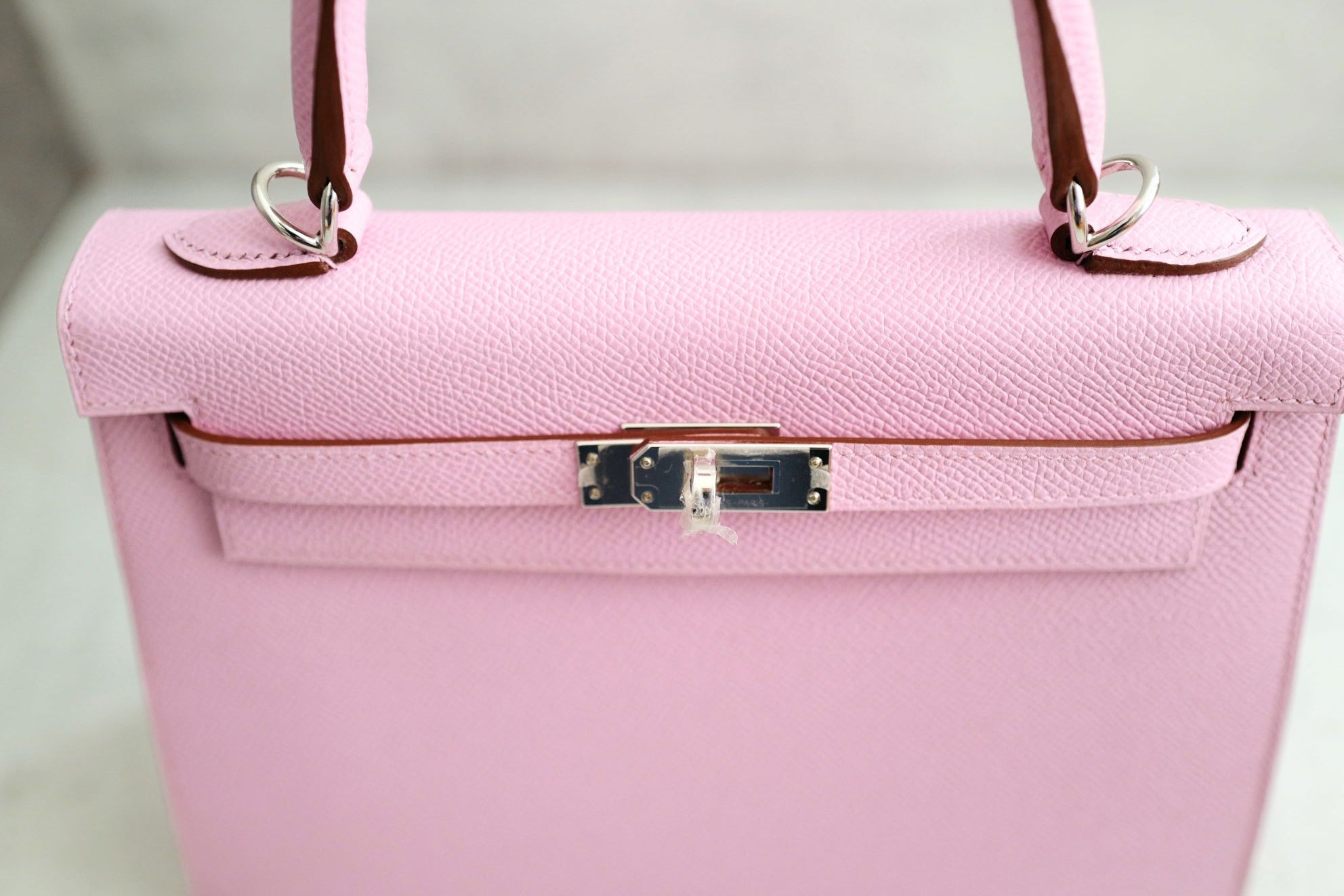 Hermès Kelly 25 Mauve Sylvestre Epsom Sellier Palladium Hardware K Stamp
