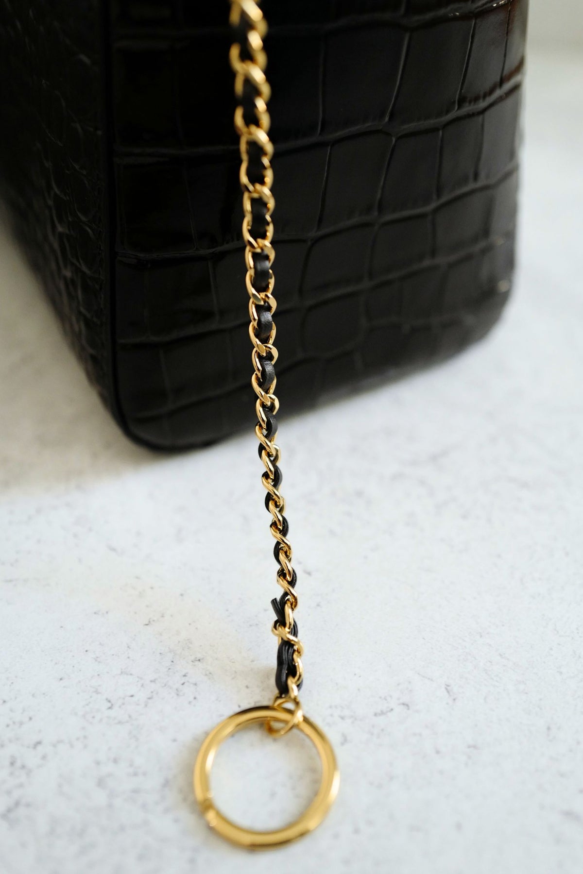 NEW Chanel 26K Matthieu Blazy's Small Tote Black Croc Embossed Calfskin GHW