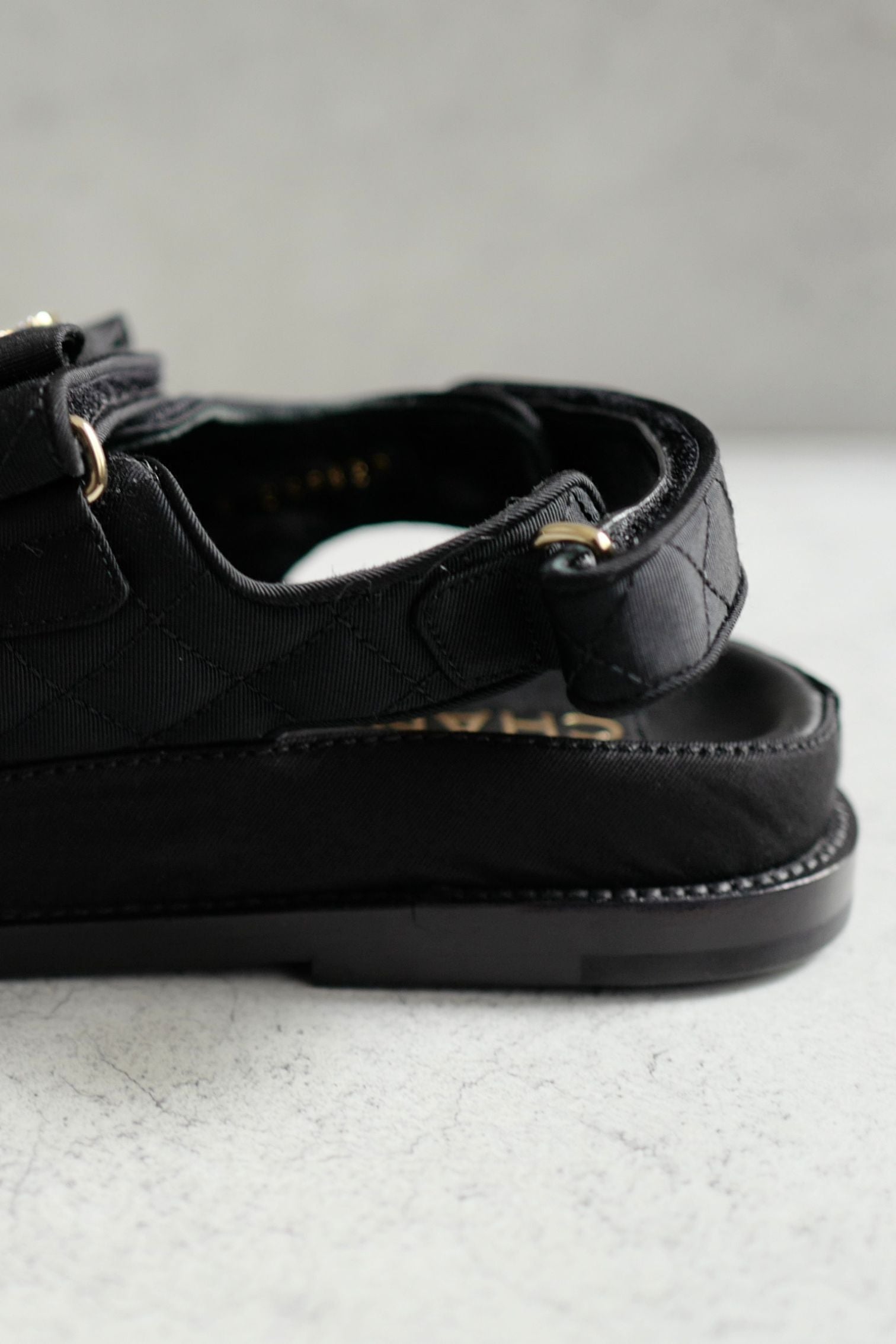 BNIB Chanel Dad Sandal CC Crystals In Black With Bows Size 38 - Limited