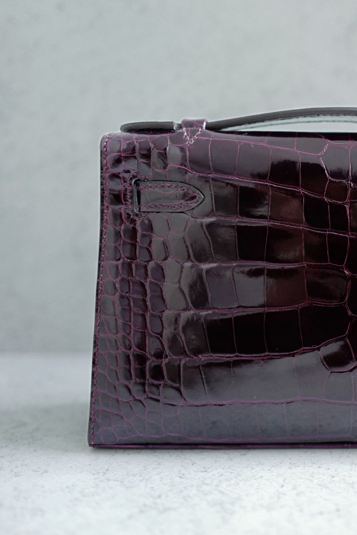 Hermes Kelly Pochette Bordeaux Mississippiens Alligator GHW G Stamp 2026