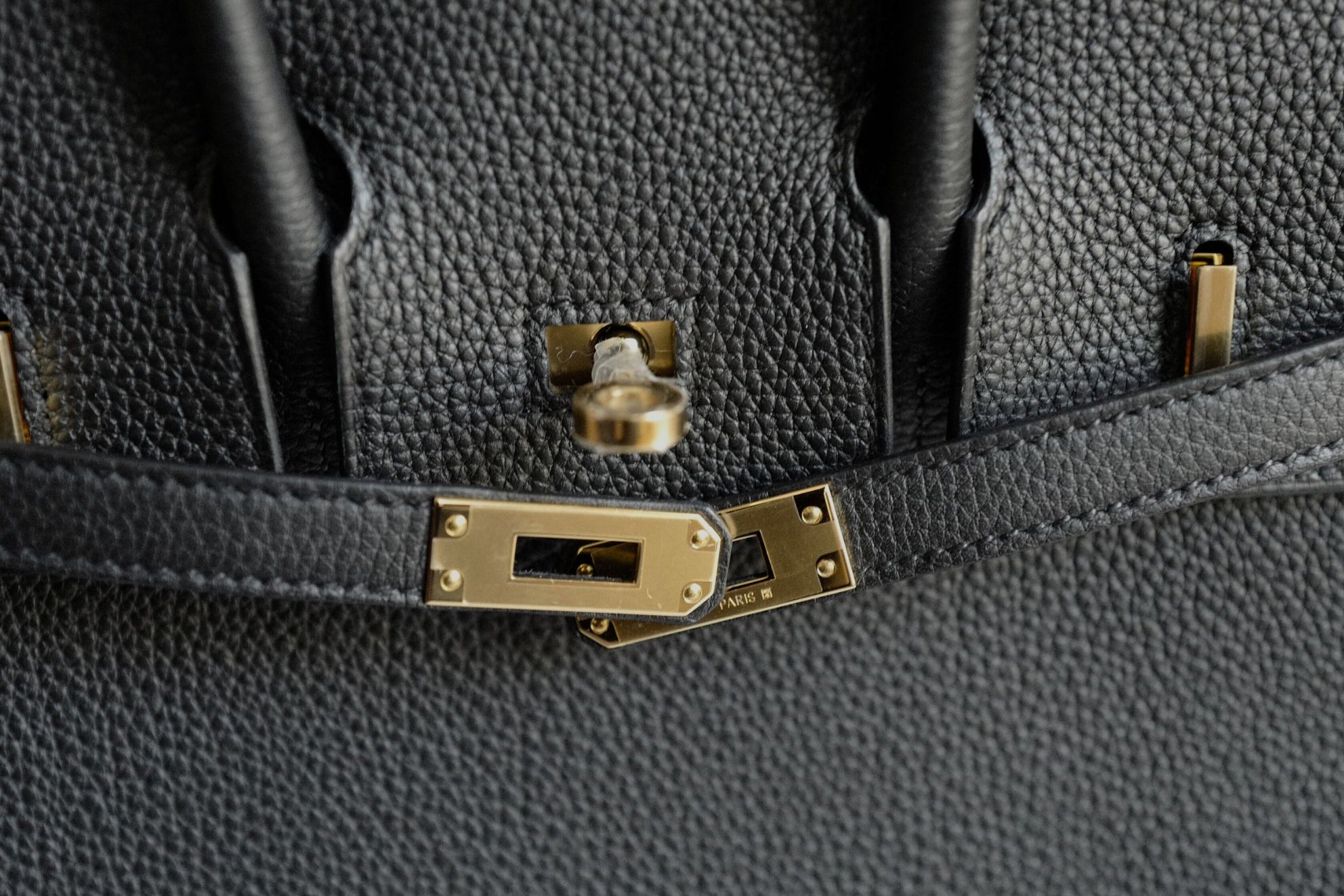 Hermès Birkin 25 Black Togo Leather Gold Hardware K Stamp 2025