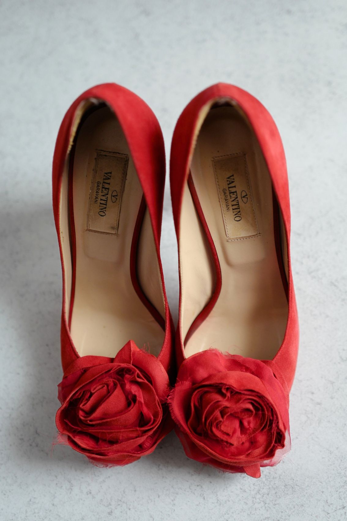 Preloved Valentino Heels Red Rose size 37 in Red