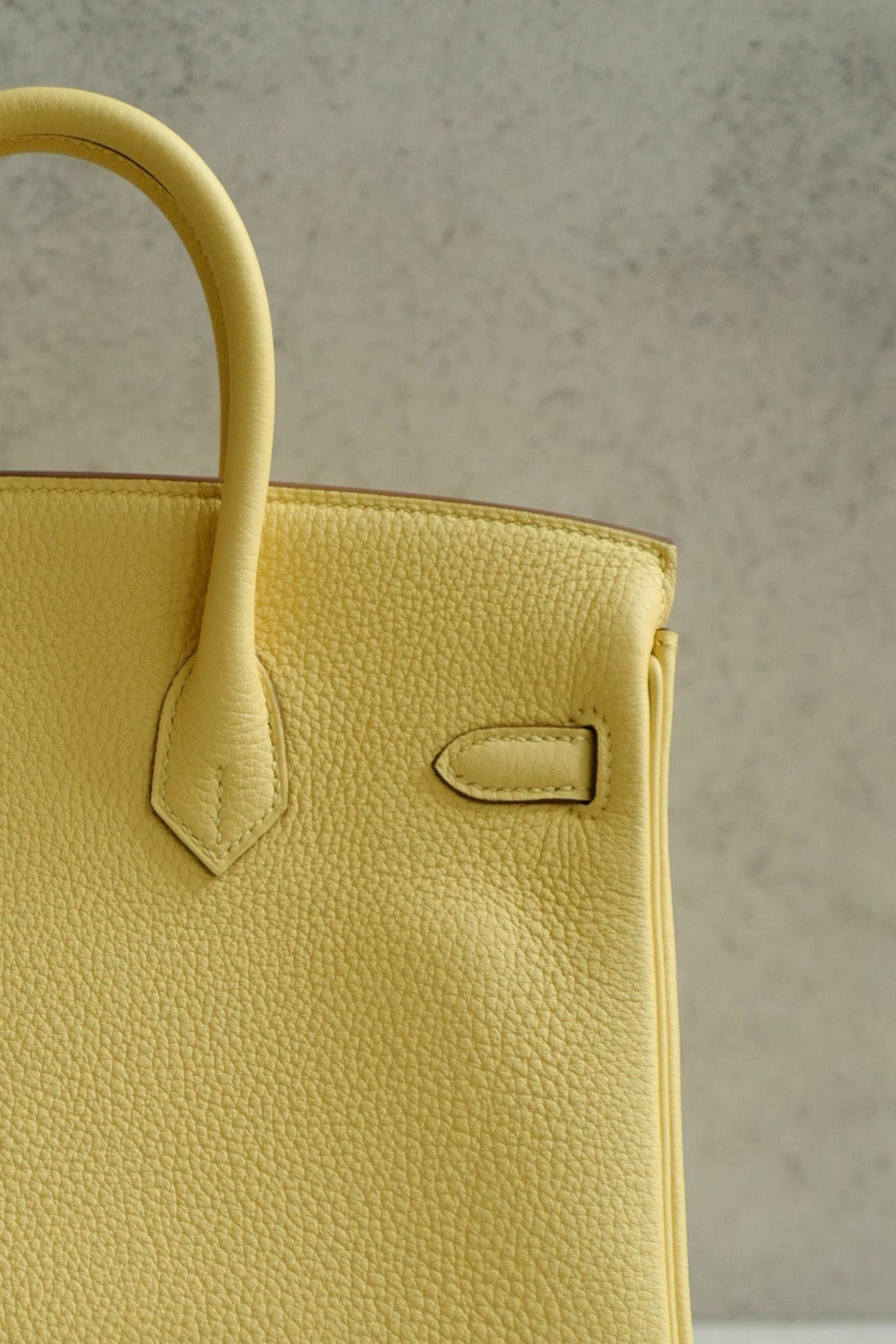 BNIB Hermès Birkin 25 Jaune Poussin Togo Leather Palladium Hardware G Stamp 2026