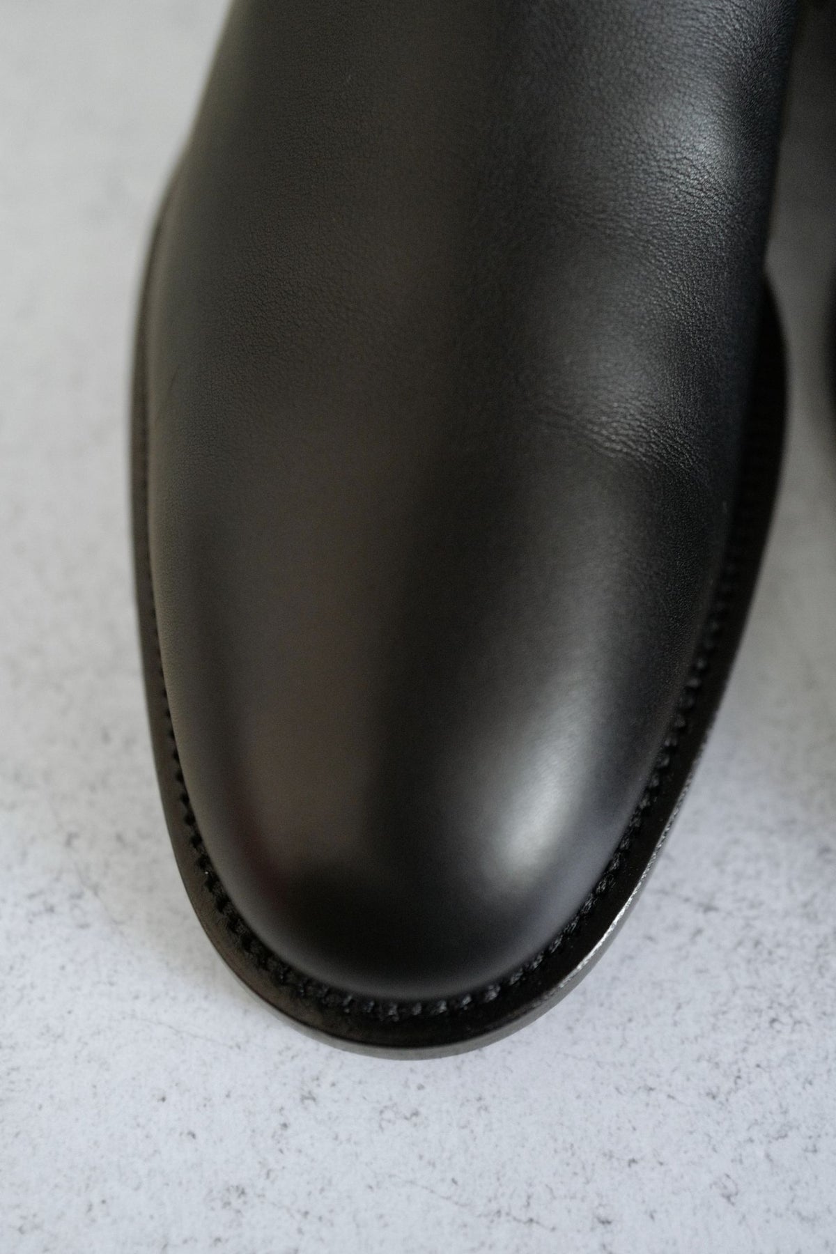 Hermes Thigh High Boots Noir Calfskin Palladium Kelly Buckle Size 38