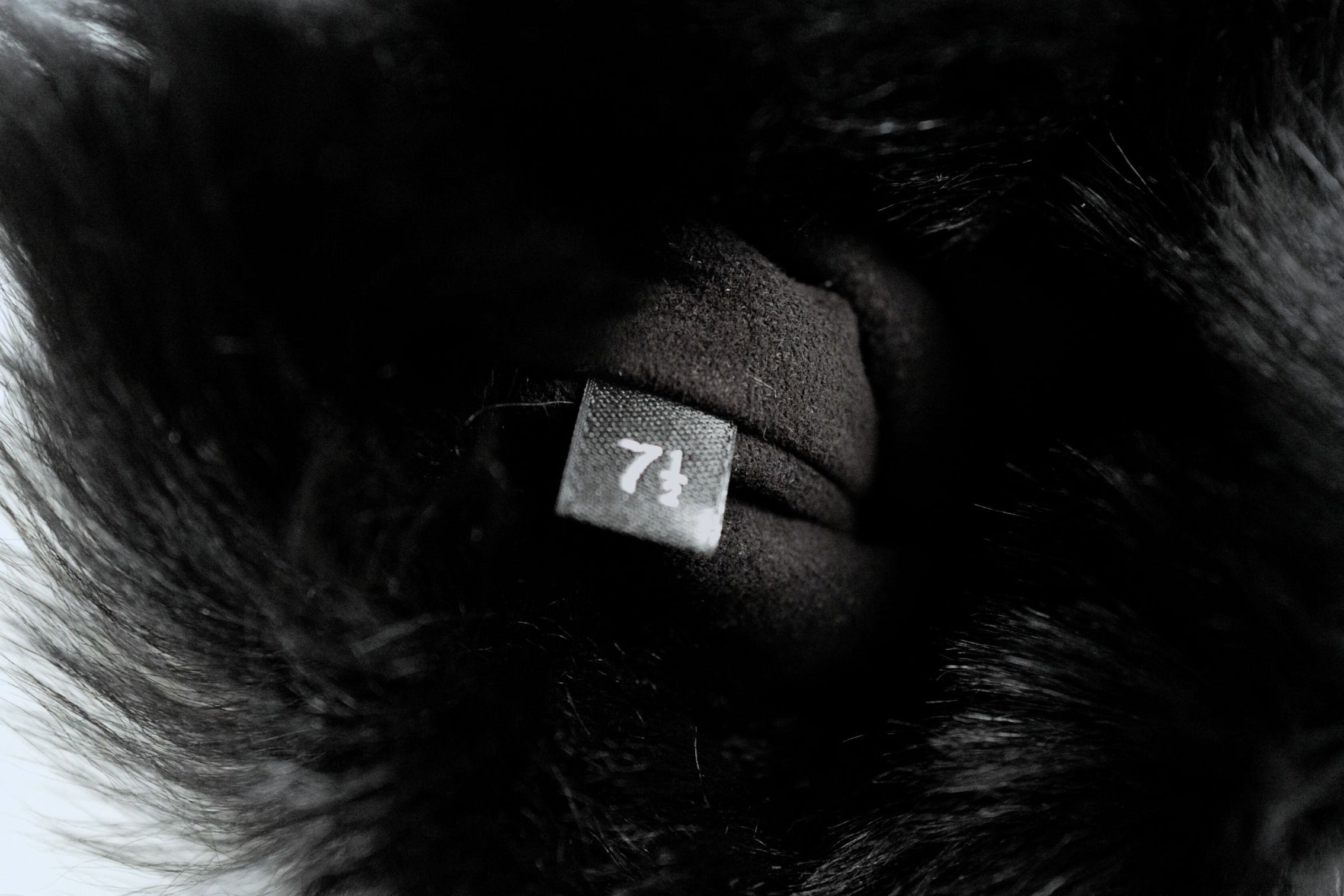 Chanel Black Suede Leather Gloves Fur Trim Gold CC Size 7.5