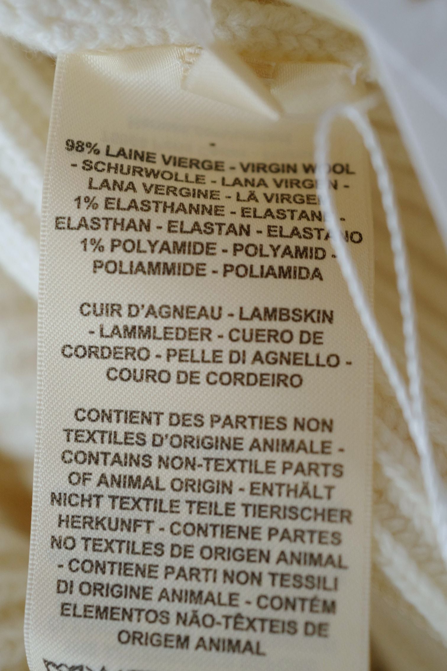 Hermès Blouson Cardigan Blanc Naturel Wool Knit Size 34