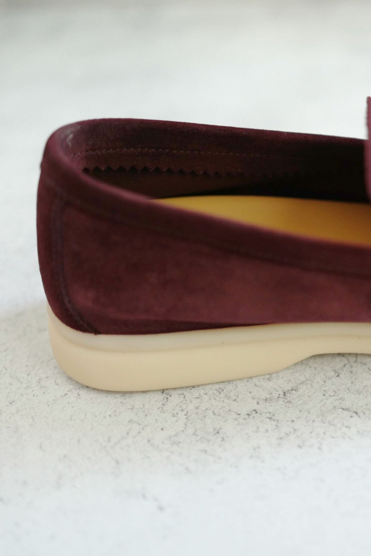 BNIB Loro Piana Summer Charms Walk Loafer Burgundy Suede Calfskin Size 37.5