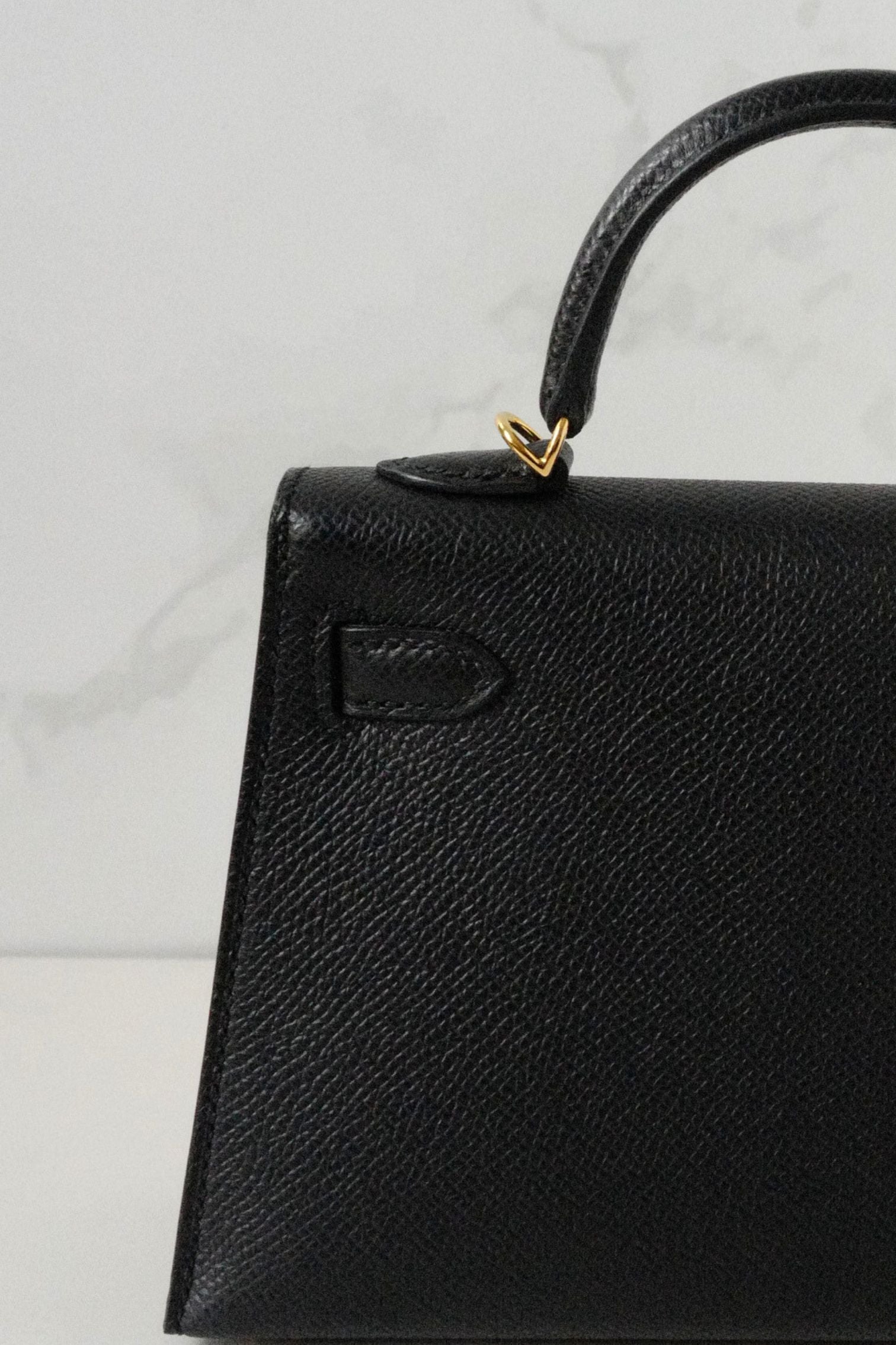 NEW Hermes Mini Kelly Black Epsom Leather Gold Hardware G Stamp 2026