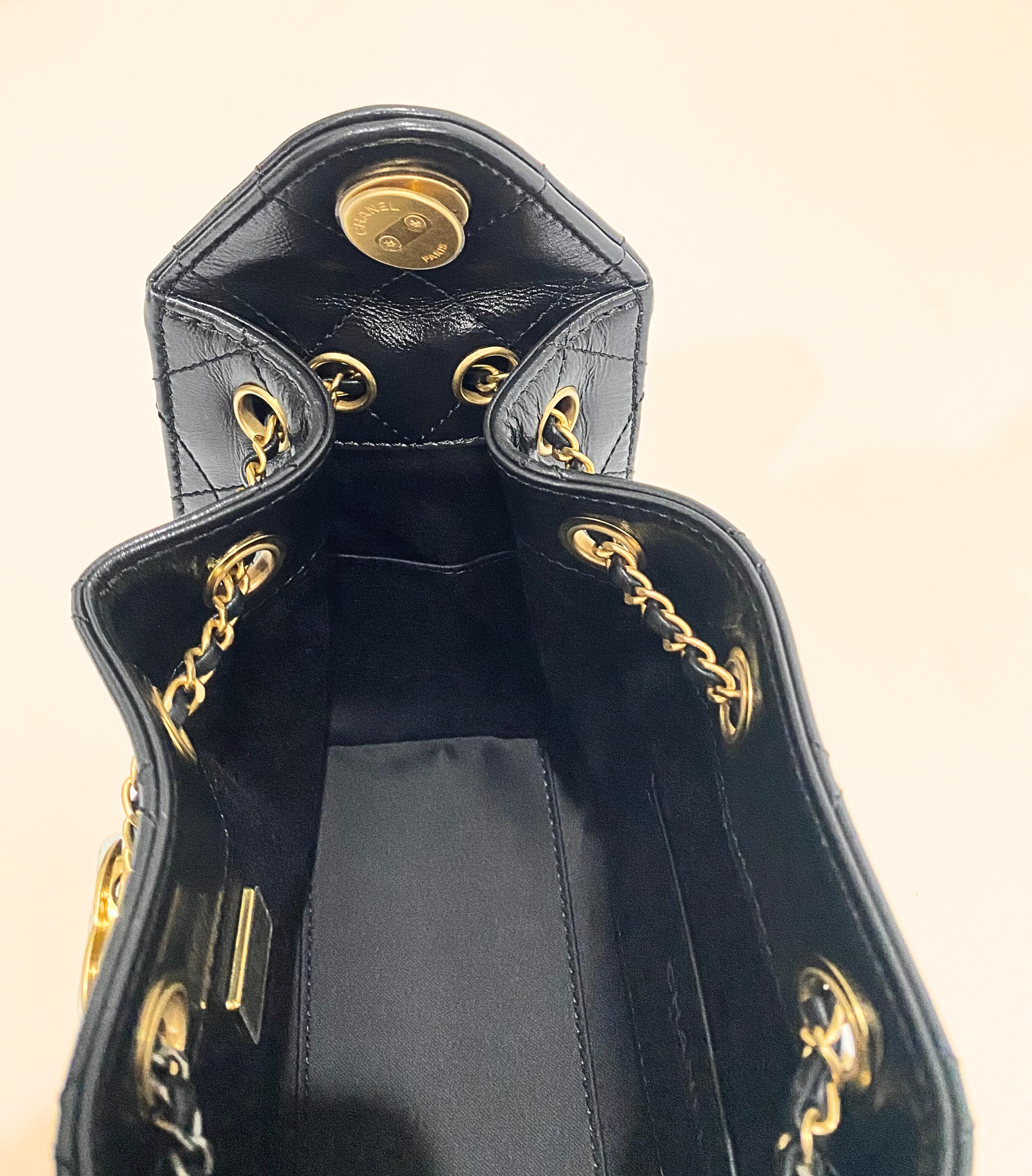 CHANEL 26C Black Mini Lambskin Bag with Mixed Hardware