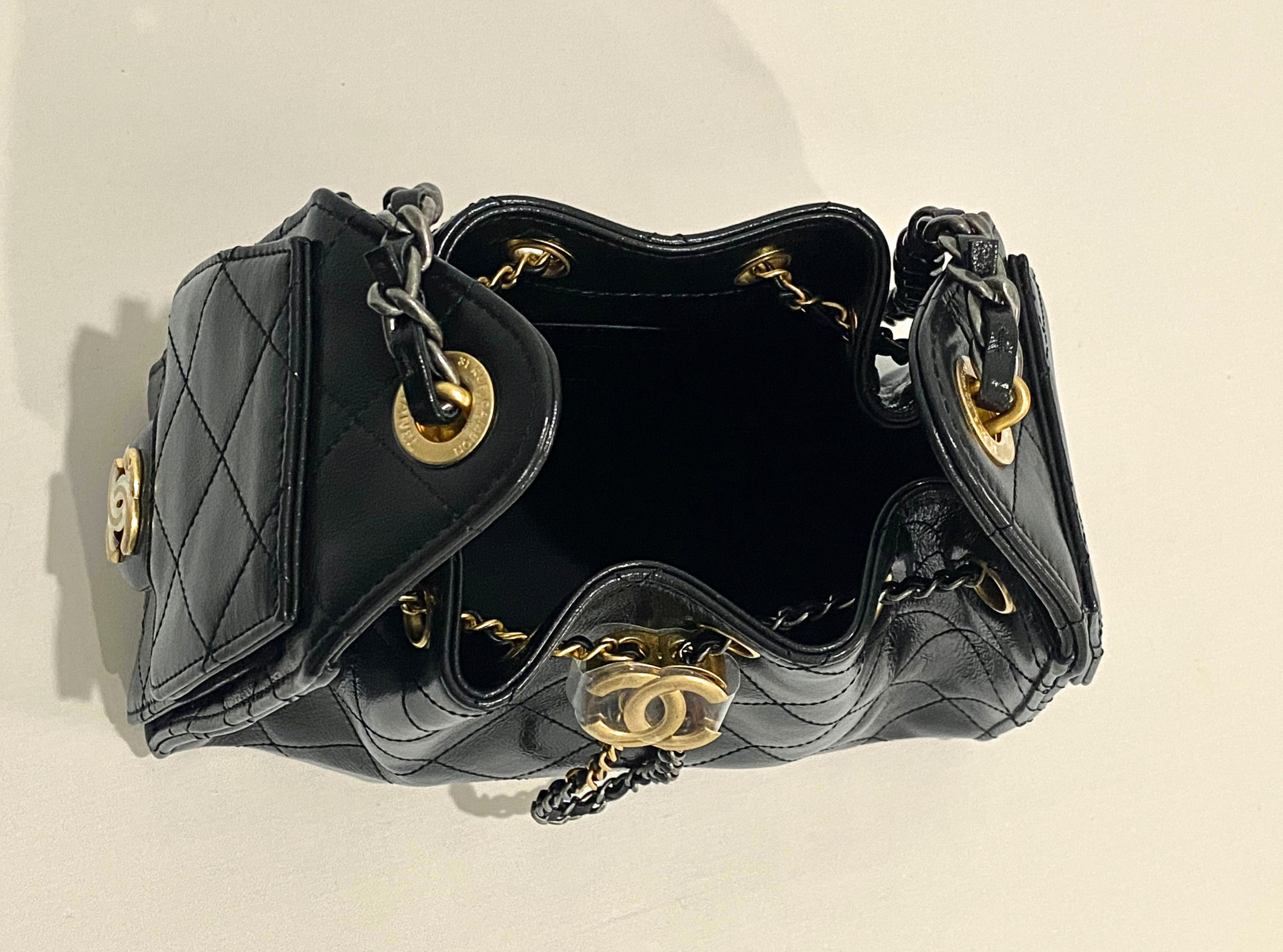 CHANEL 26C Black Mini Lambskin Bag with Mixed Hardware
