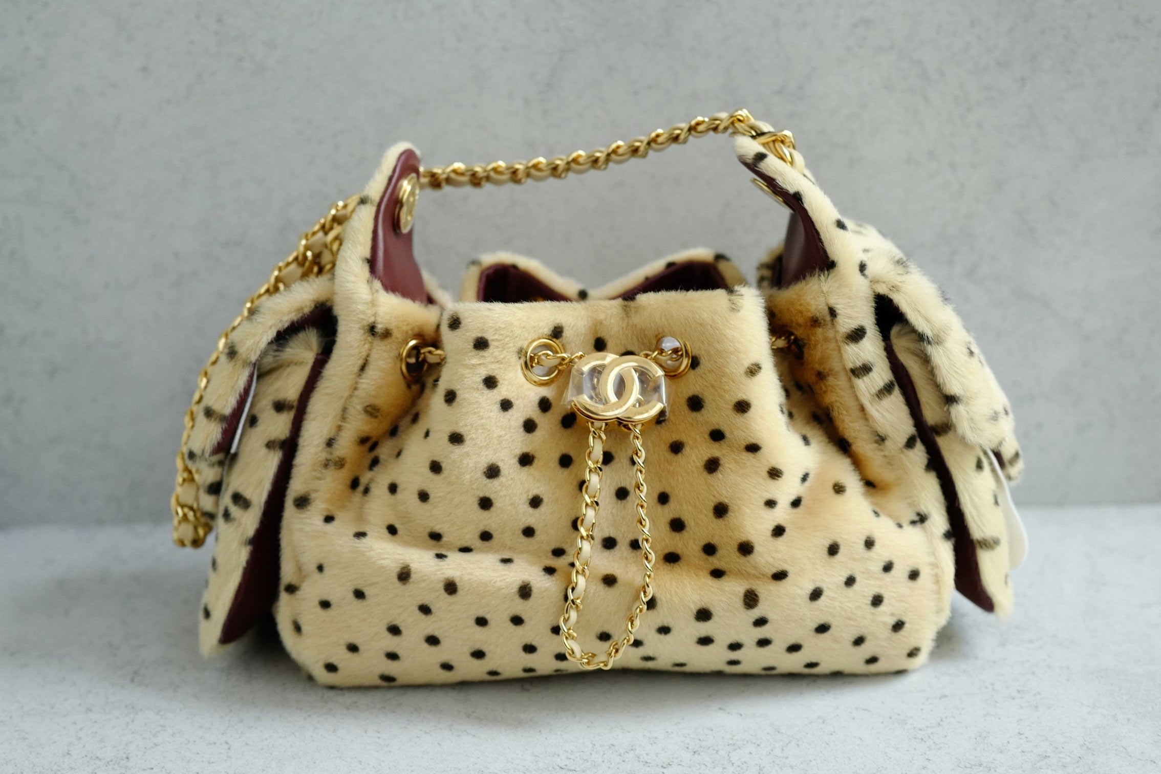 Chanel 26A Mini Hobo Leopard Matthieu Blazy Light Beige & Black GHW