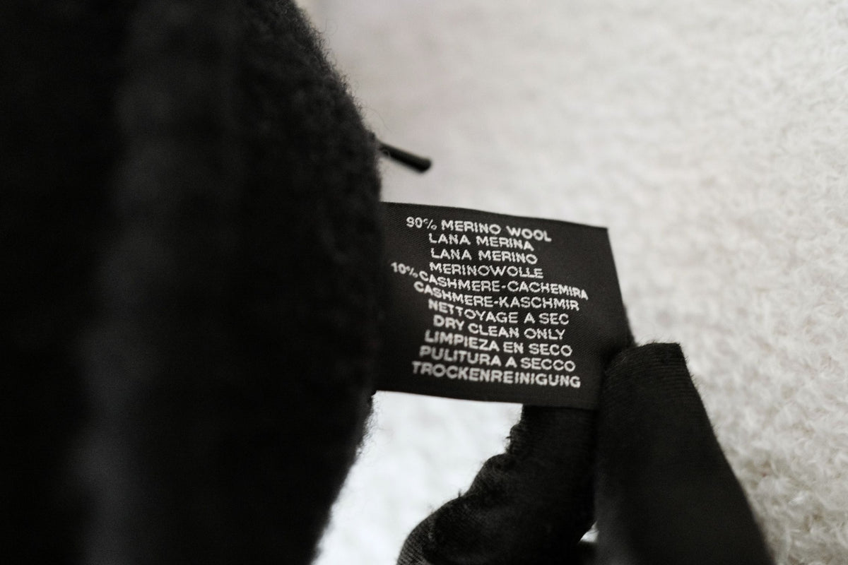 New Hermes Avalon III Jacquard Cushion Petit Modele Wool Cashmere Ecru Noir