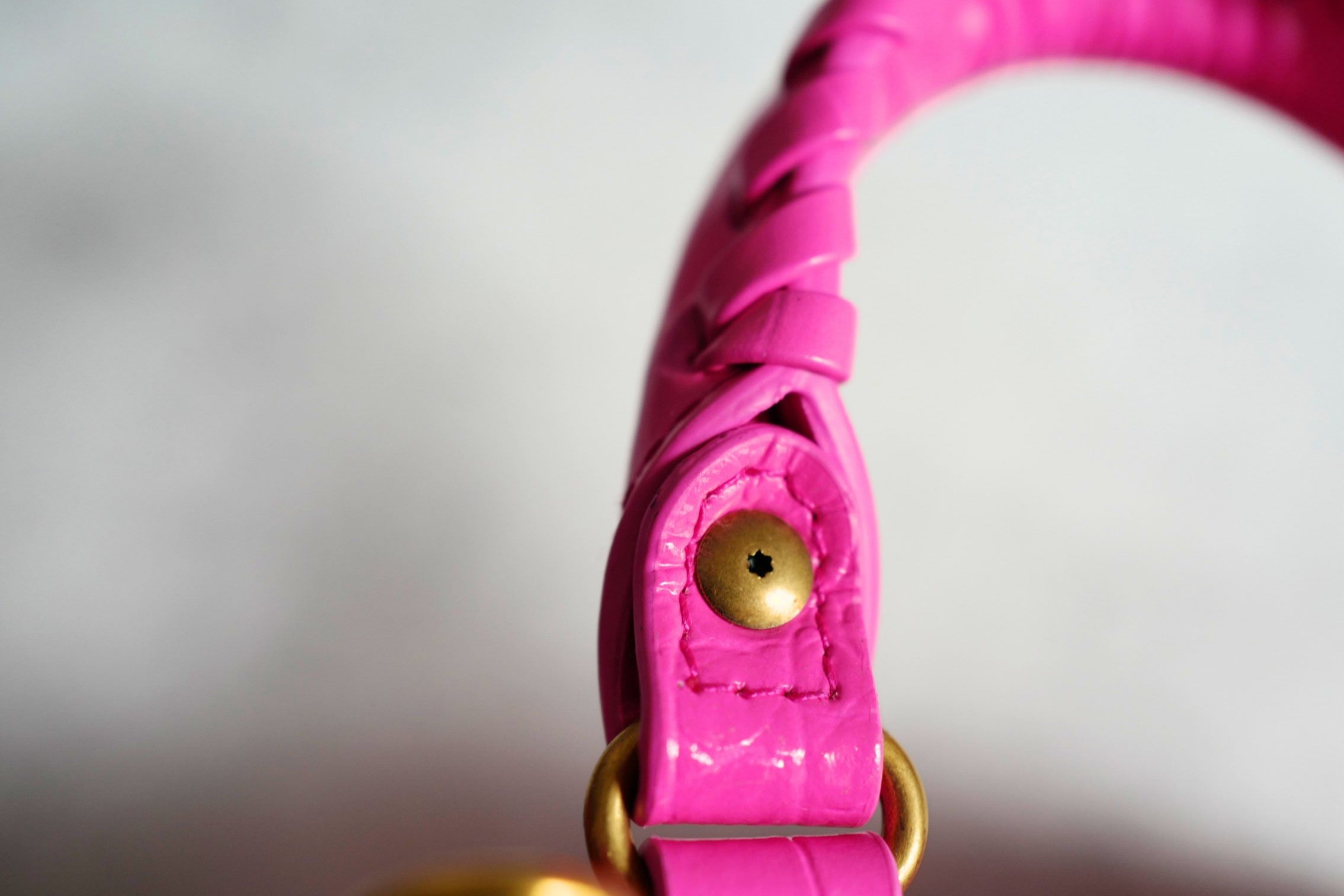 Balenciaga Neo Classic Nano Size In Bright Pink Croco Leather