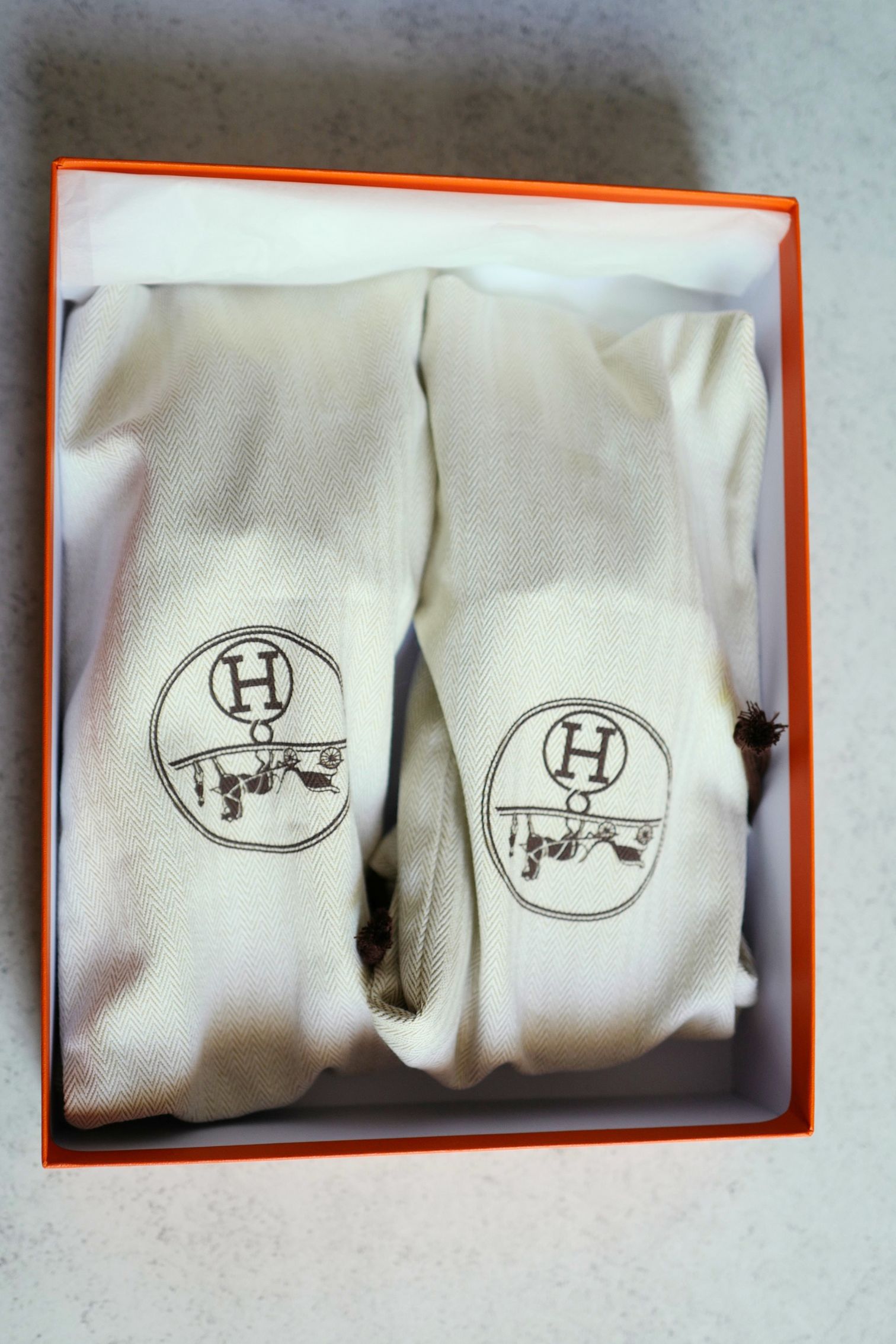 Hermès Oran Sandal Étoupe Calfskin Leather Size 38