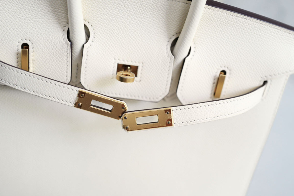 Hermes Birkin 25 Nata Epsom Sellier Gold Hardware