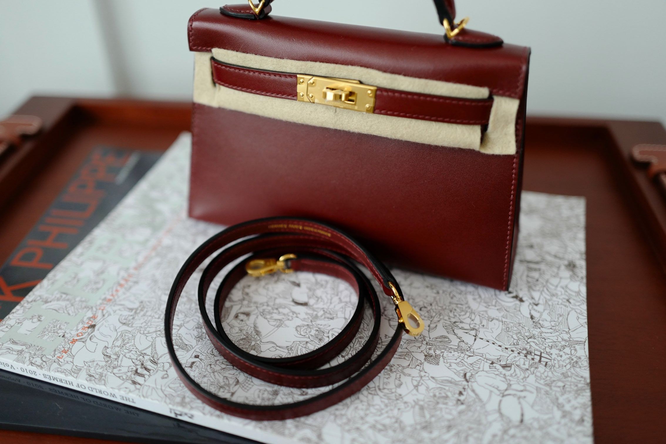 BNIB Hermès Mini Kelly 20 Rouge H Box Calf Leather Gold Hardware K Stamp 2025