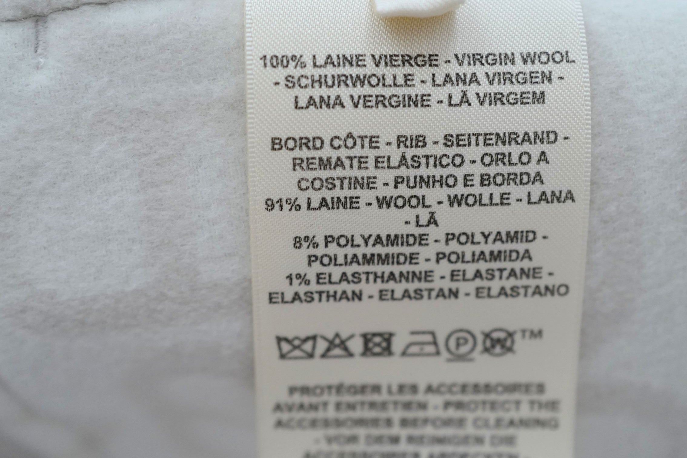 Hermès Jacket Chaine d'Ancre Blanc Sable Virgin Wool Size 36