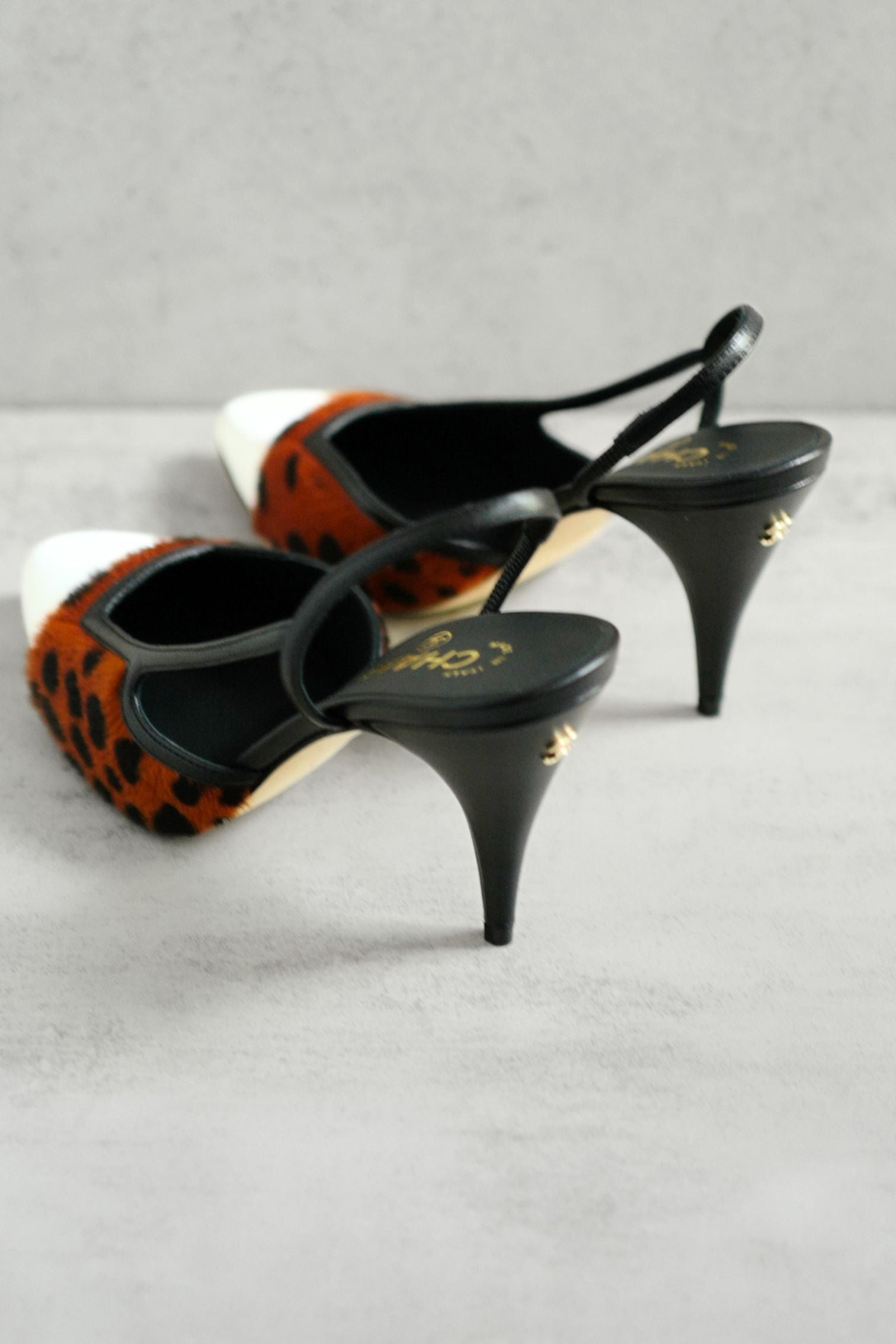 Chanel 26A Métiers d’Art Matthieu Blazy Slingback Heels Leopard size 38.5