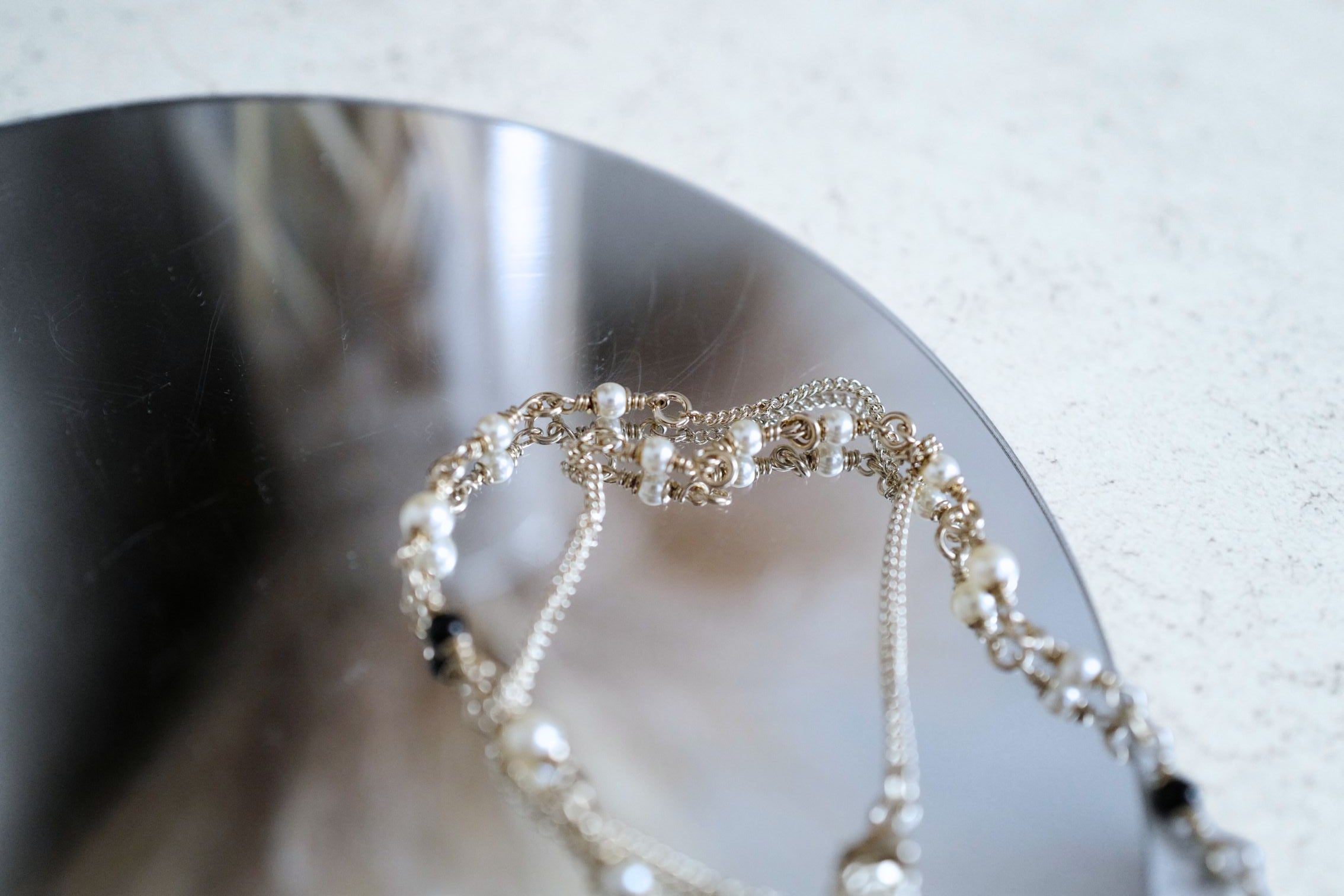 Chanel CC Deer Long Pendant Necklace Gold and Faux Pearl