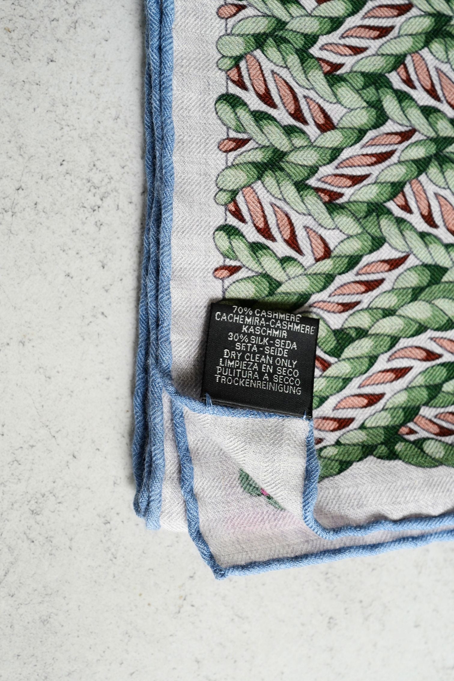 Hermès Dressage Tressage Shawl 140 Bleu Ciel/Rose Rouge Cashmere Silk