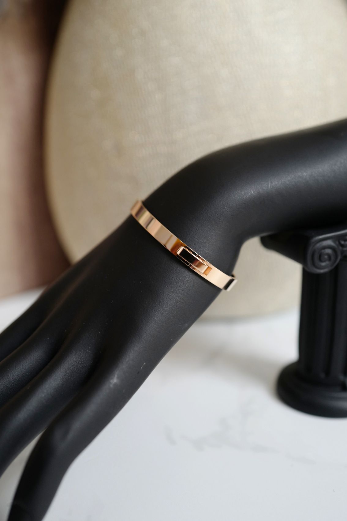 Hermès H d’Ancre Small Bracelet Rose Gold 18K SH