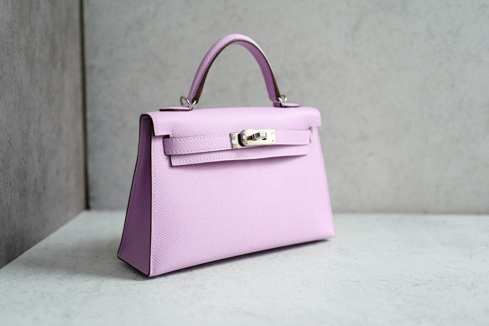 Hermès Kelly II Mini Sellier Guimauve Veau Epsom PHW Stamp K