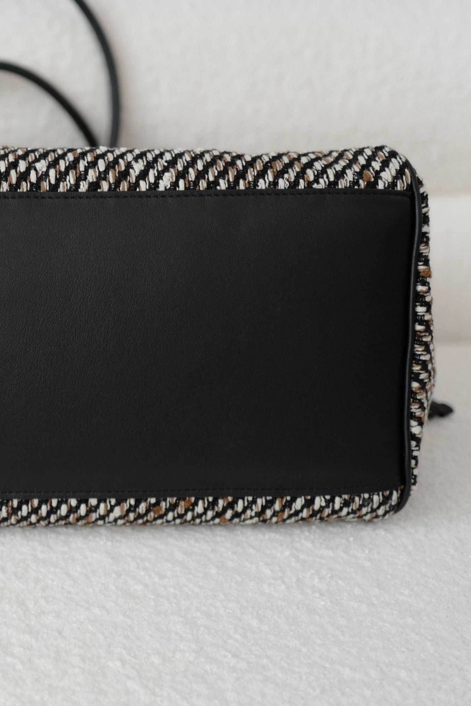 Chanel 26s Large Shopping Bag Black/Ecru Wool Gold Hardware "Matthieu Blazy's"