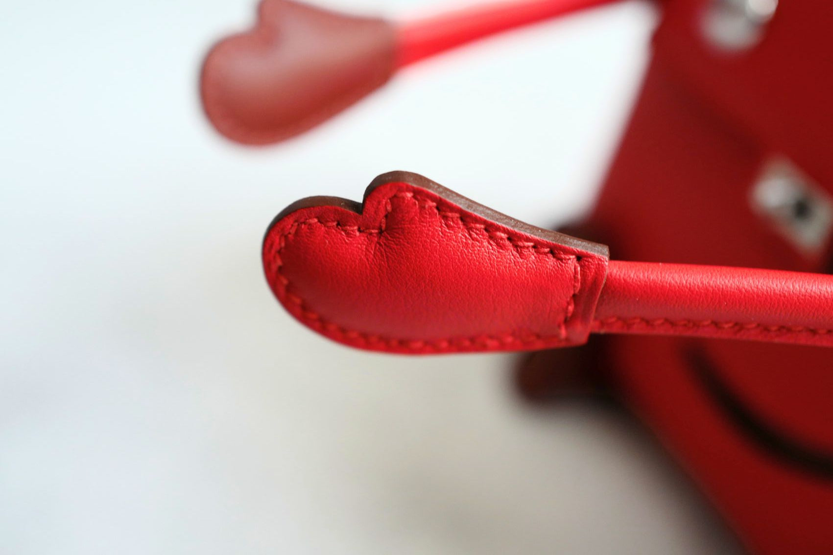 Hermès Kelly Doll Rouge De Coeur Swift Calfskin PHW G Stamp