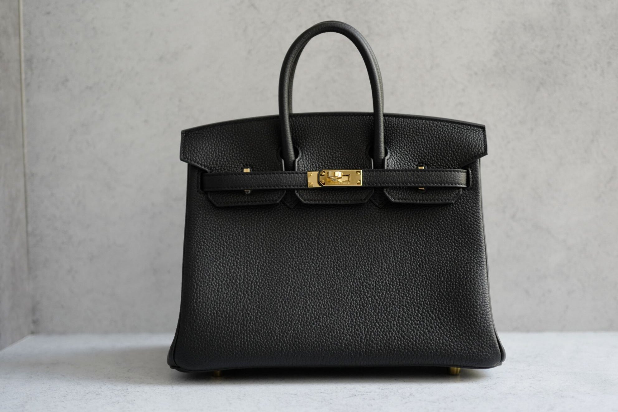 Hermès Birkin 25 Black Togo Leather Gold Hardware K Stamp 2025
