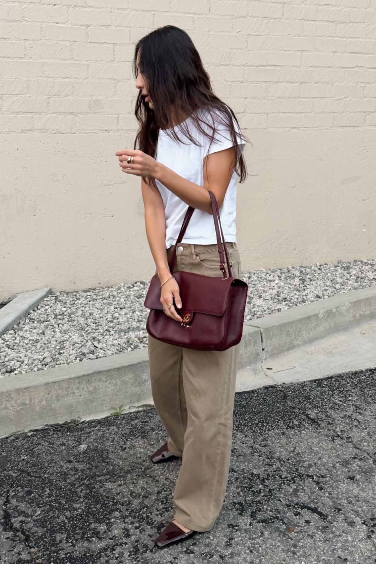 Chanel 26S Matthieu Blazy's Maxi 38 Flapbag Burgundy Grained Calfskin Gold HW